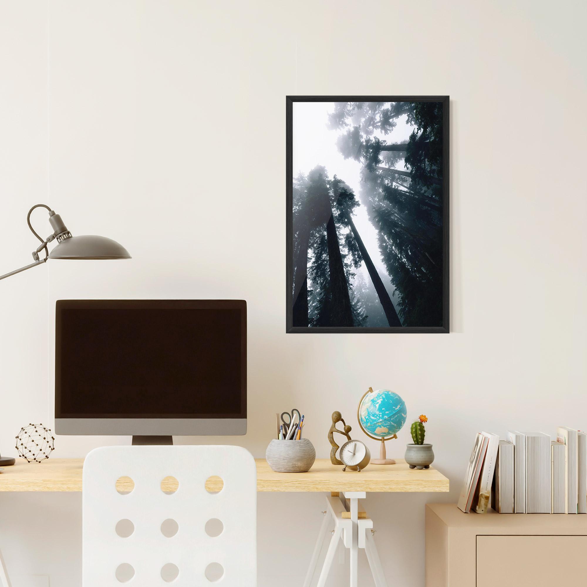 Keretezett Poszter Foggy Big Trees mockup 6