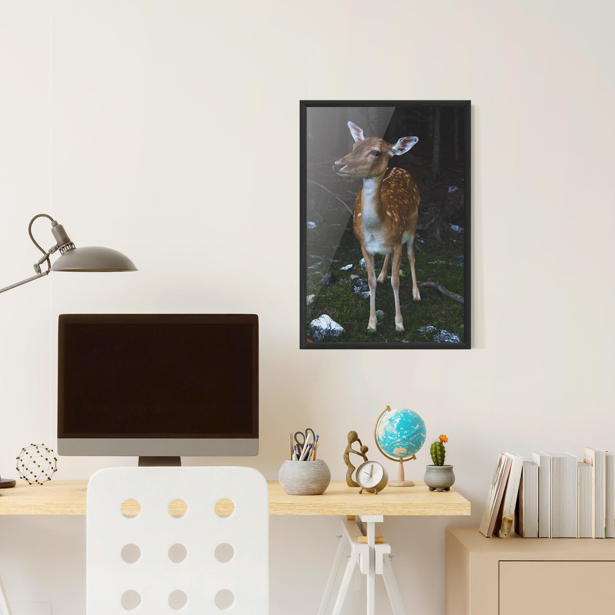 Keretezett Poszter Forest Cute Deer mockup 6