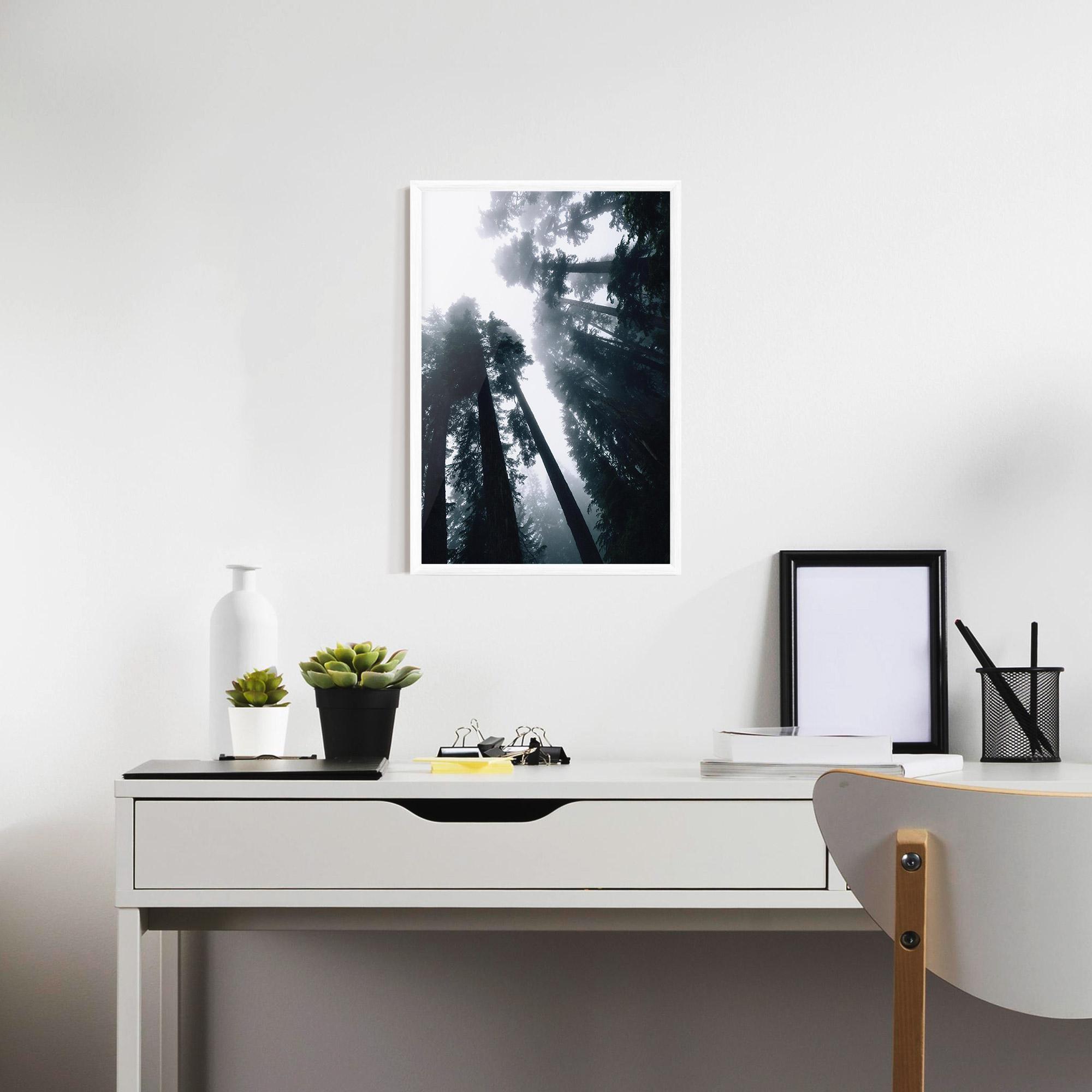 Keretezett Poszter Foggy Big Trees mockup 7