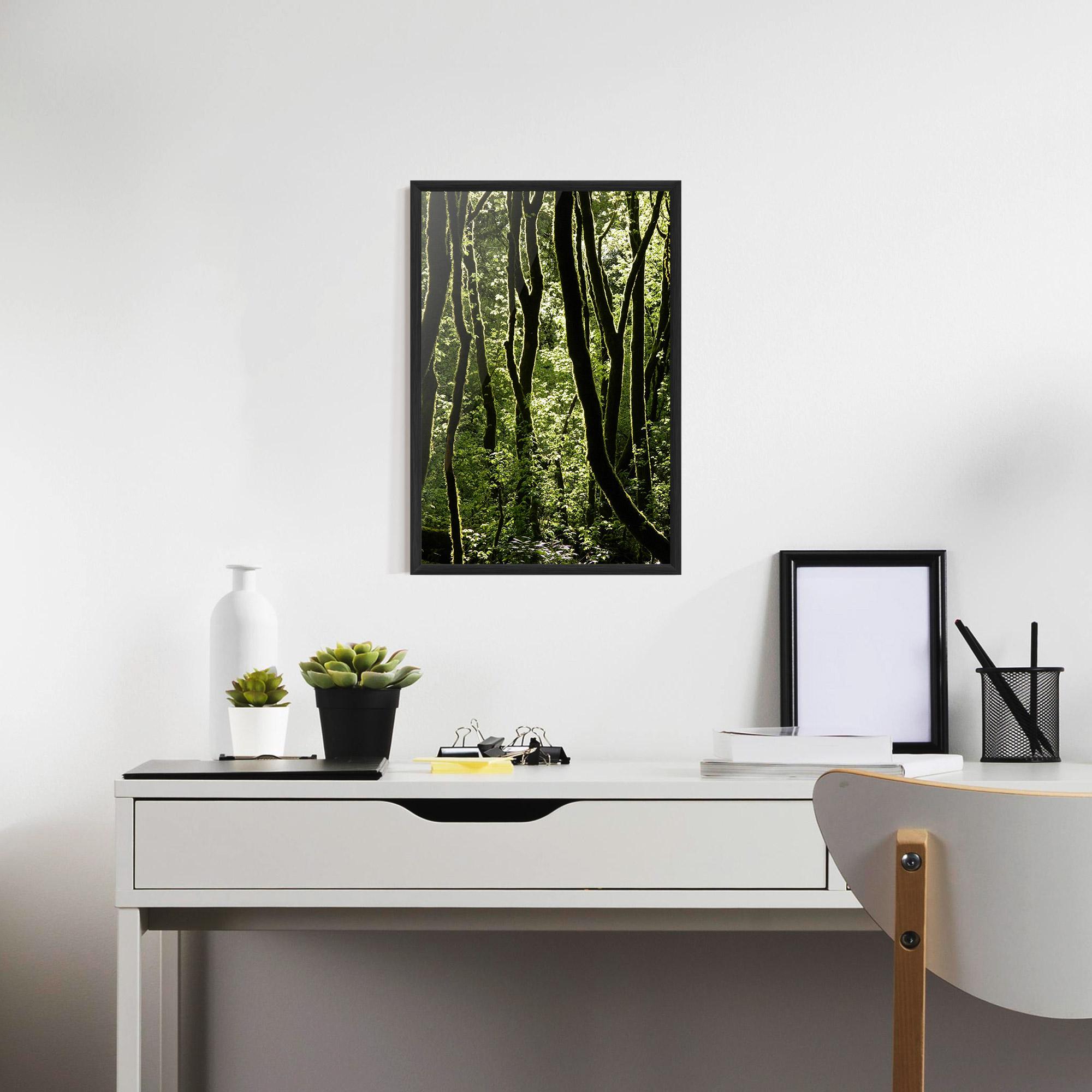 Keretezett Poszter Forest Black Trees mockup 7
