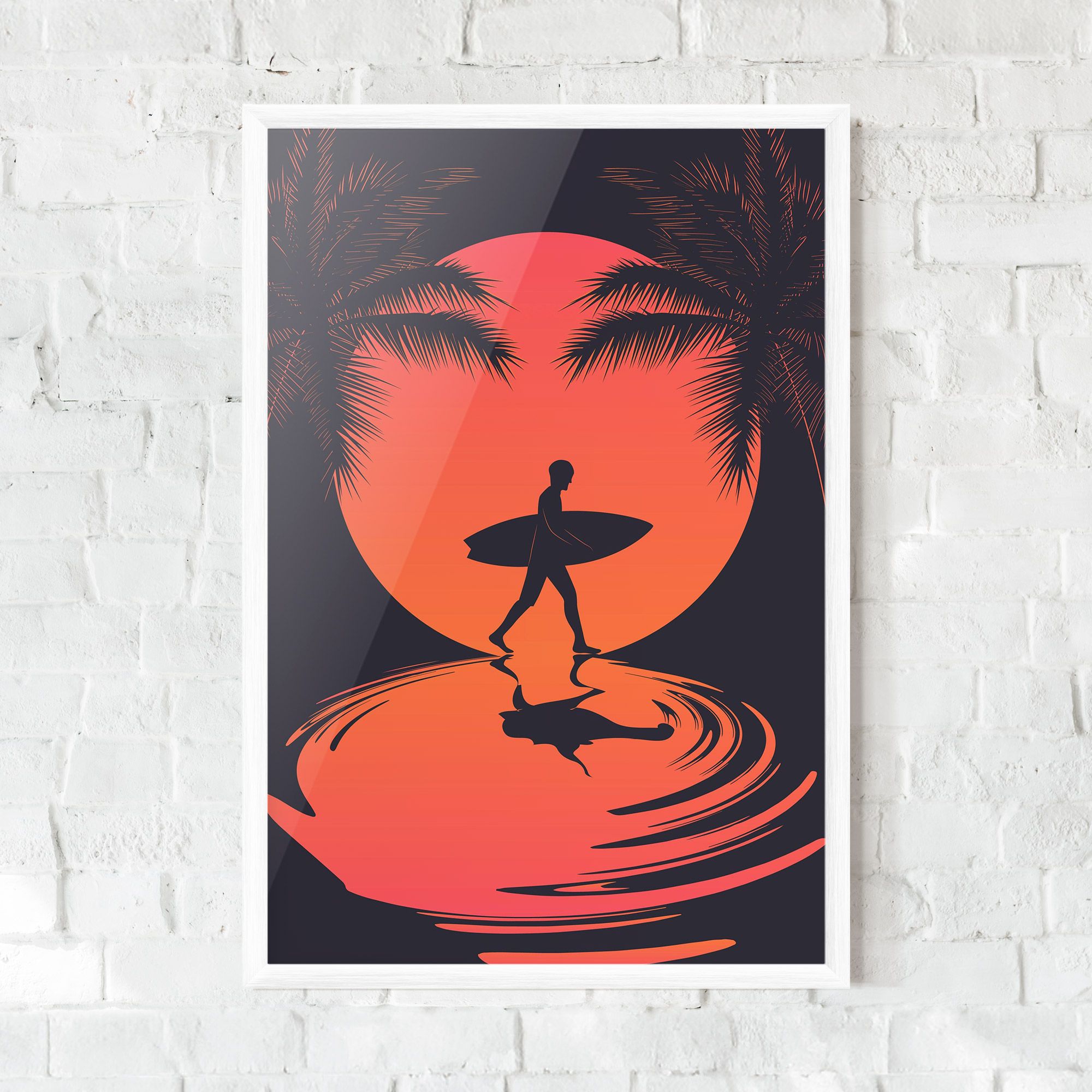 Orange Surfer Art mockup 0