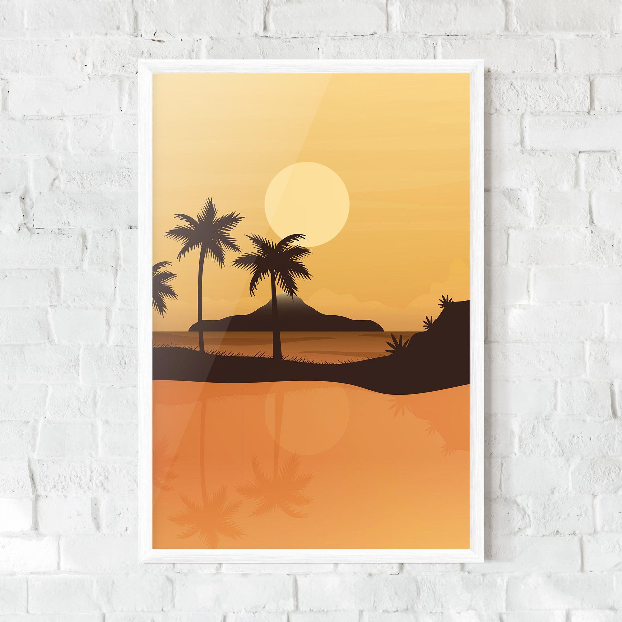 Keretezett Poszter Sunset Beach 02 mockup 0