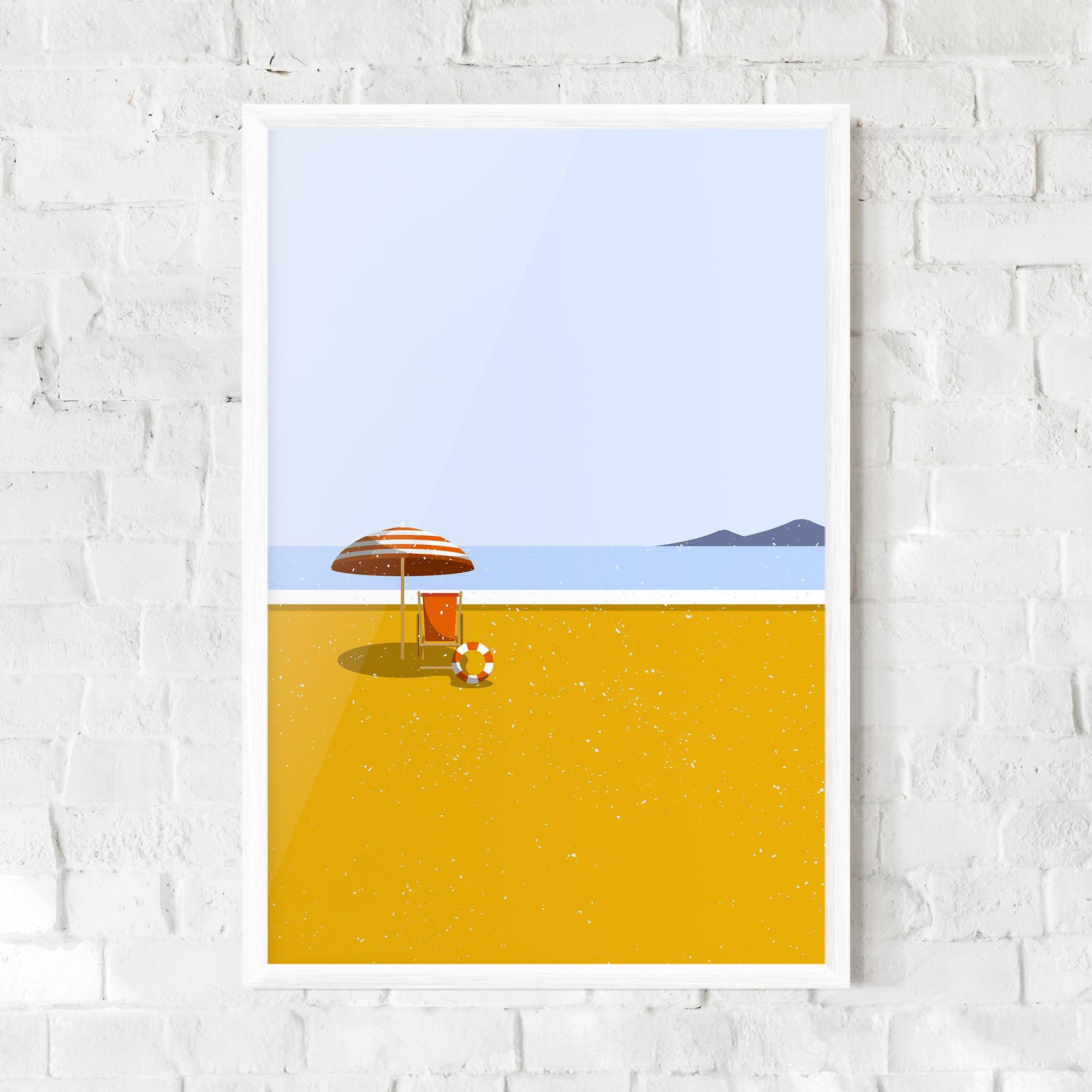 Keretezett Poszter Yellow Beach mockup 0