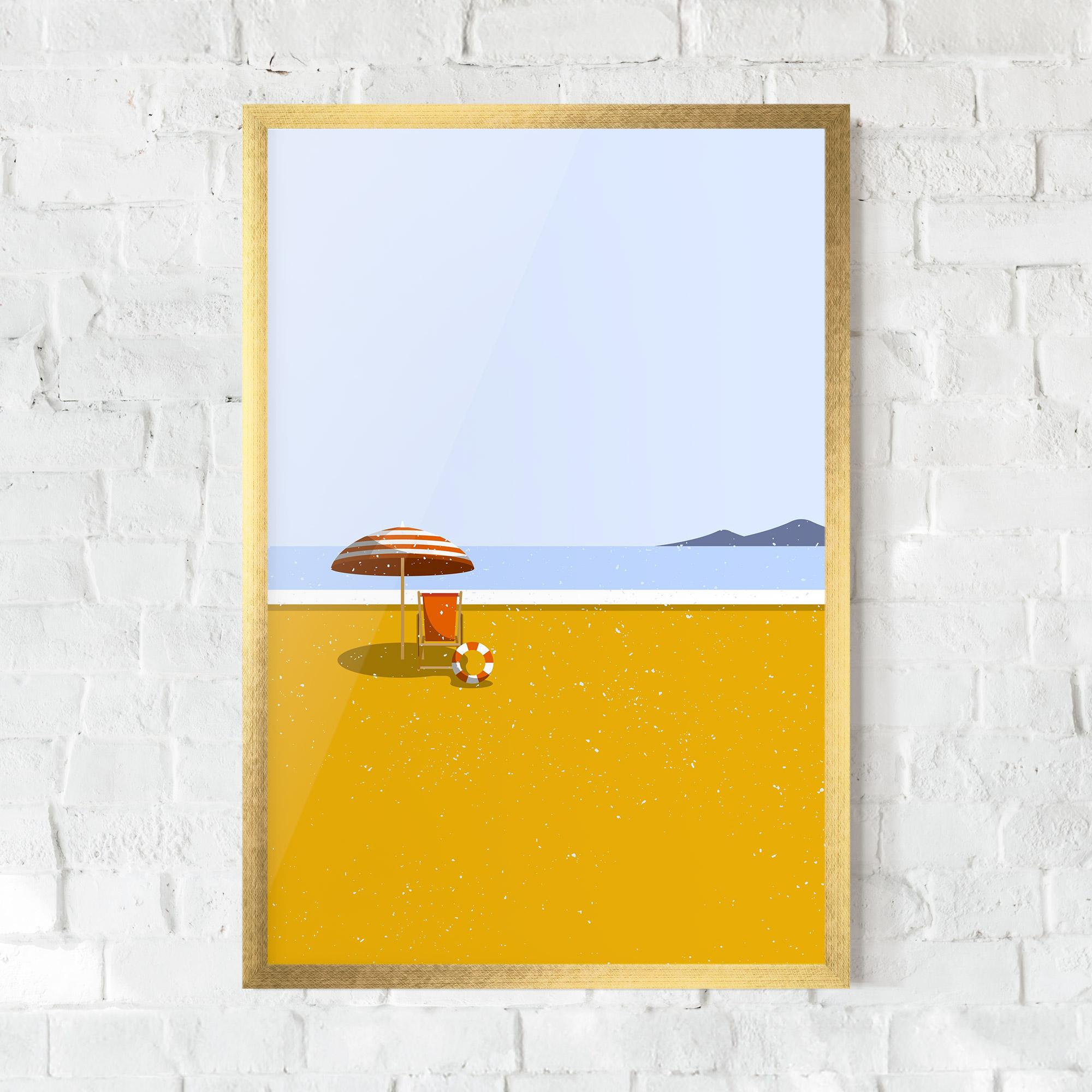 Keretezett Poszter Yellow Beach mockup 0