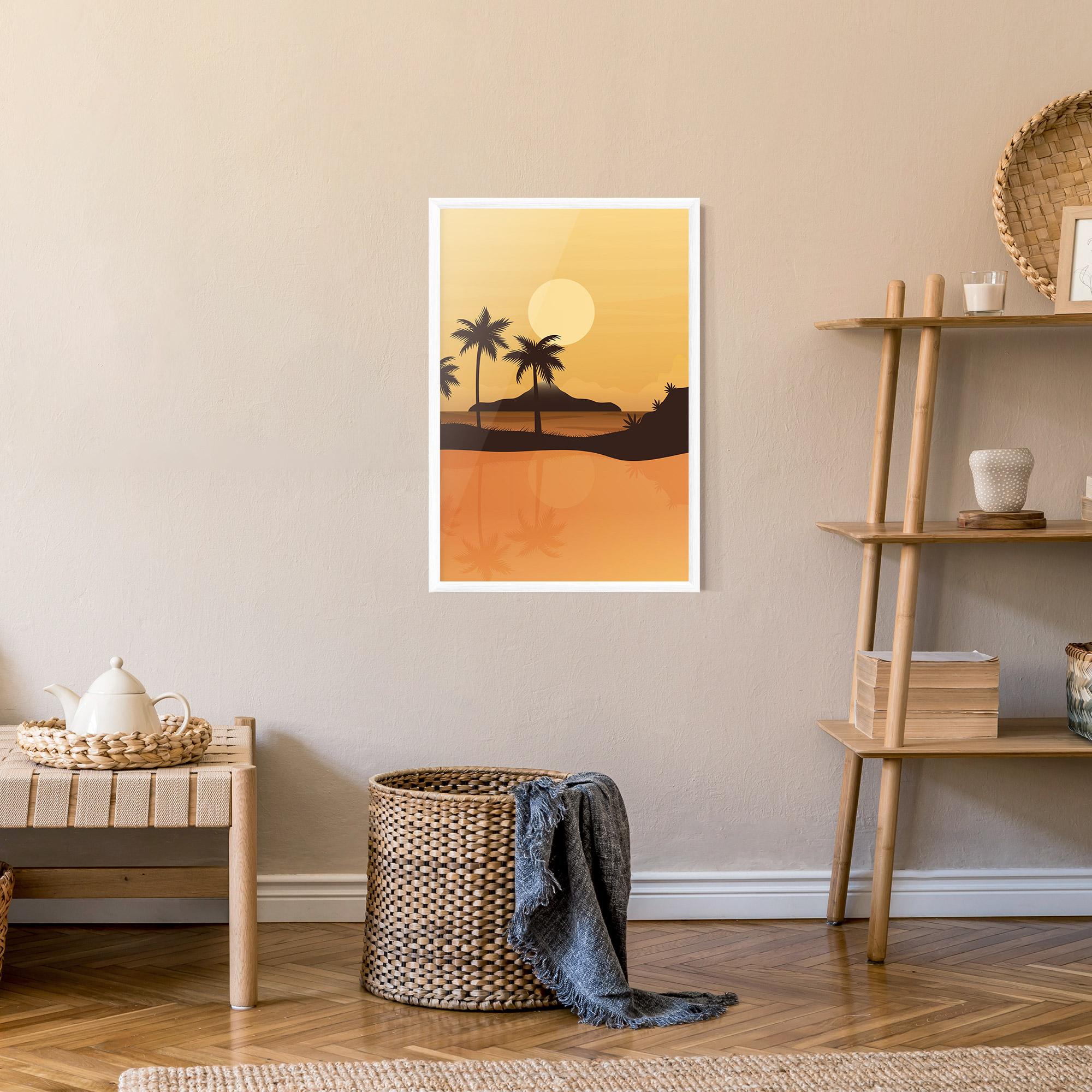 Keretezett Poszter Sunset Beach 02 mockup 9