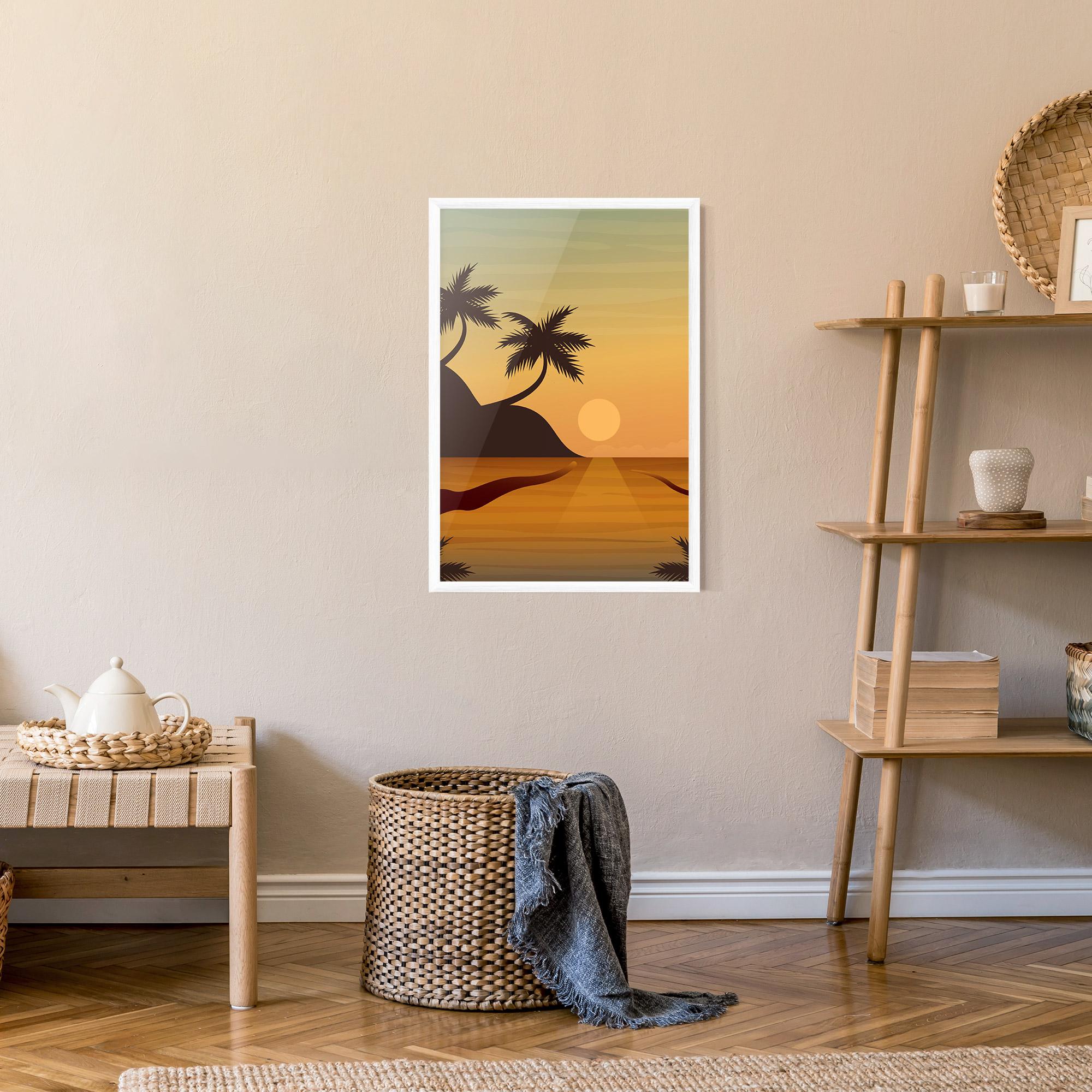Keretezett Poszter Sunset Beach 03 mockup 9