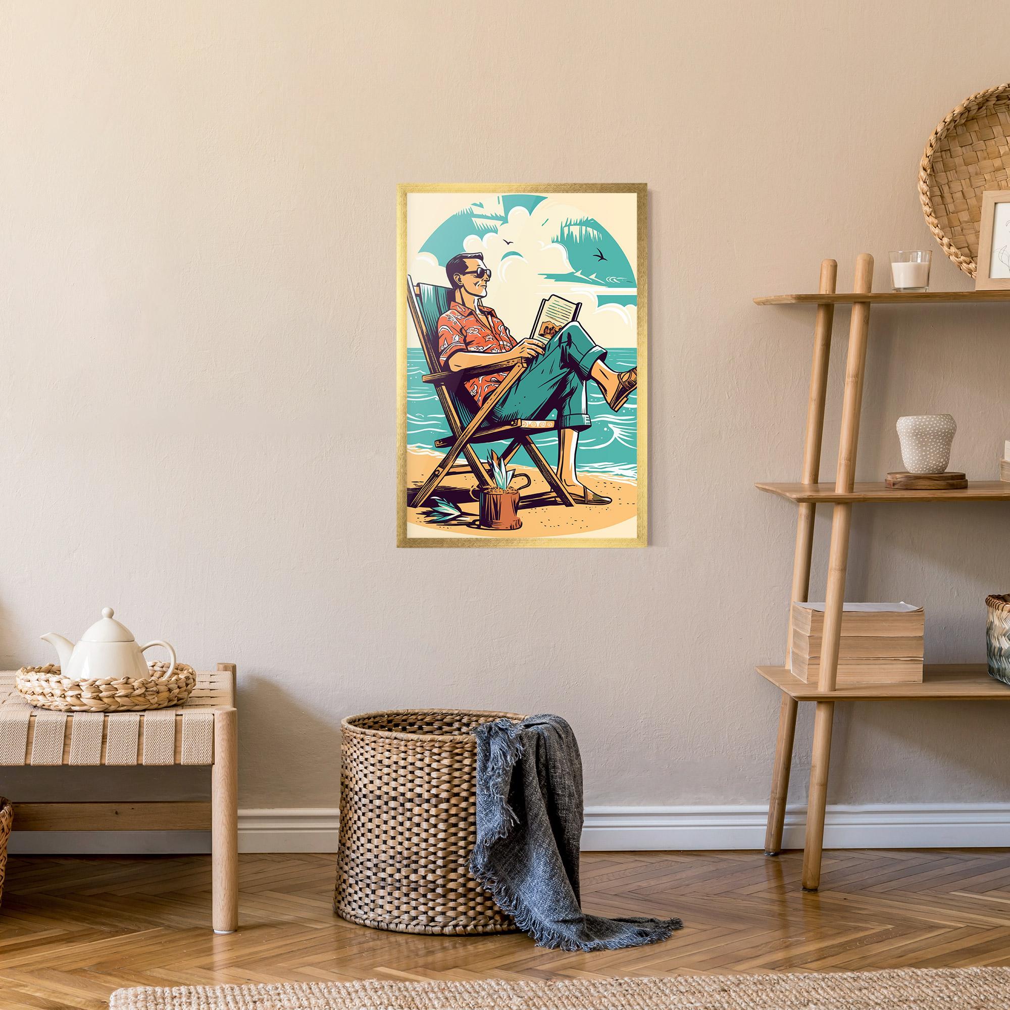 Keretezett Poszter Beach Relax mockup 9