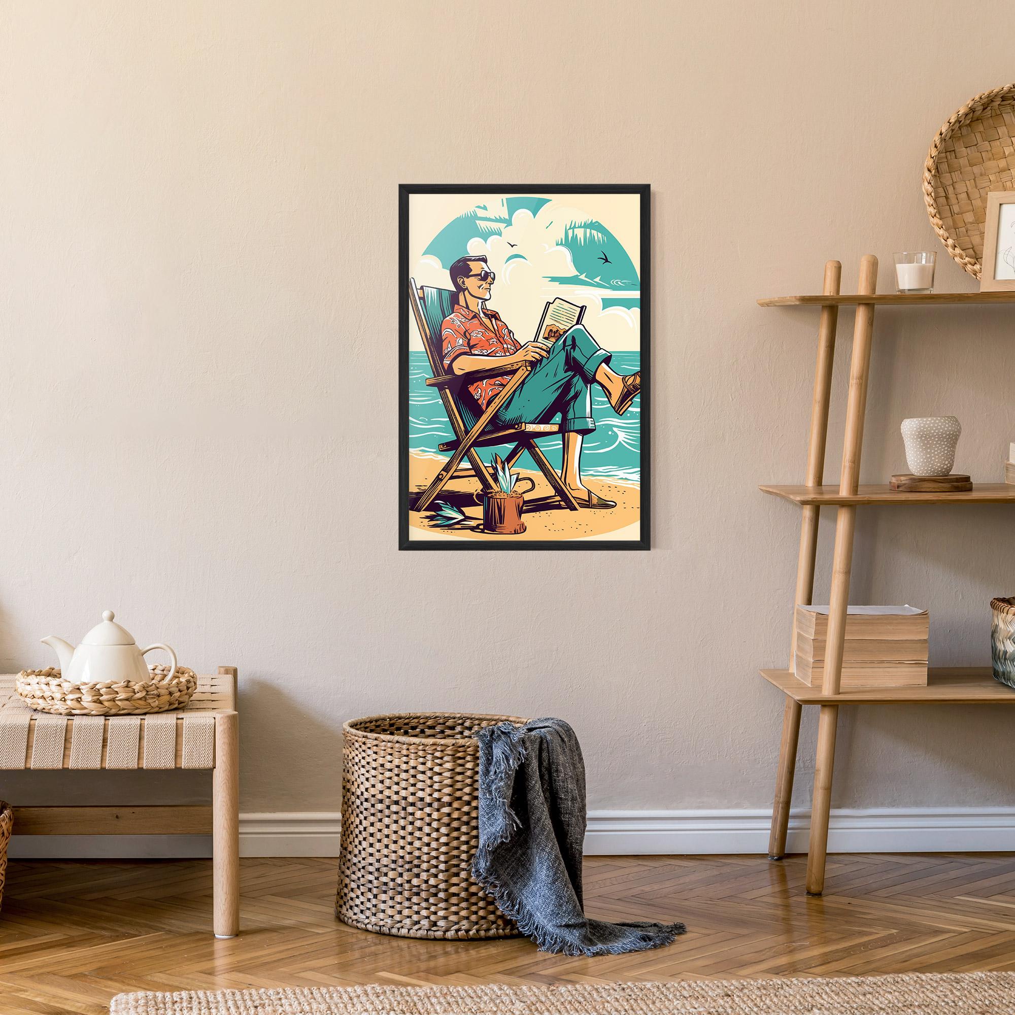 Keretezett Poszter Beach Relax mockup 9