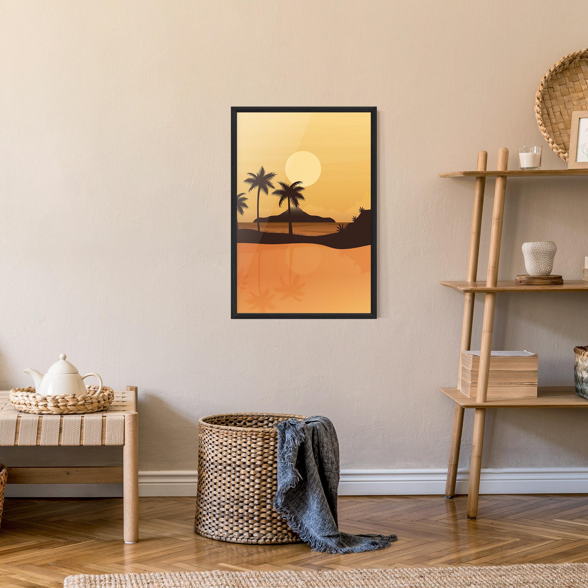 Keretezett Poszter Sunset Beach 02 mockup 9