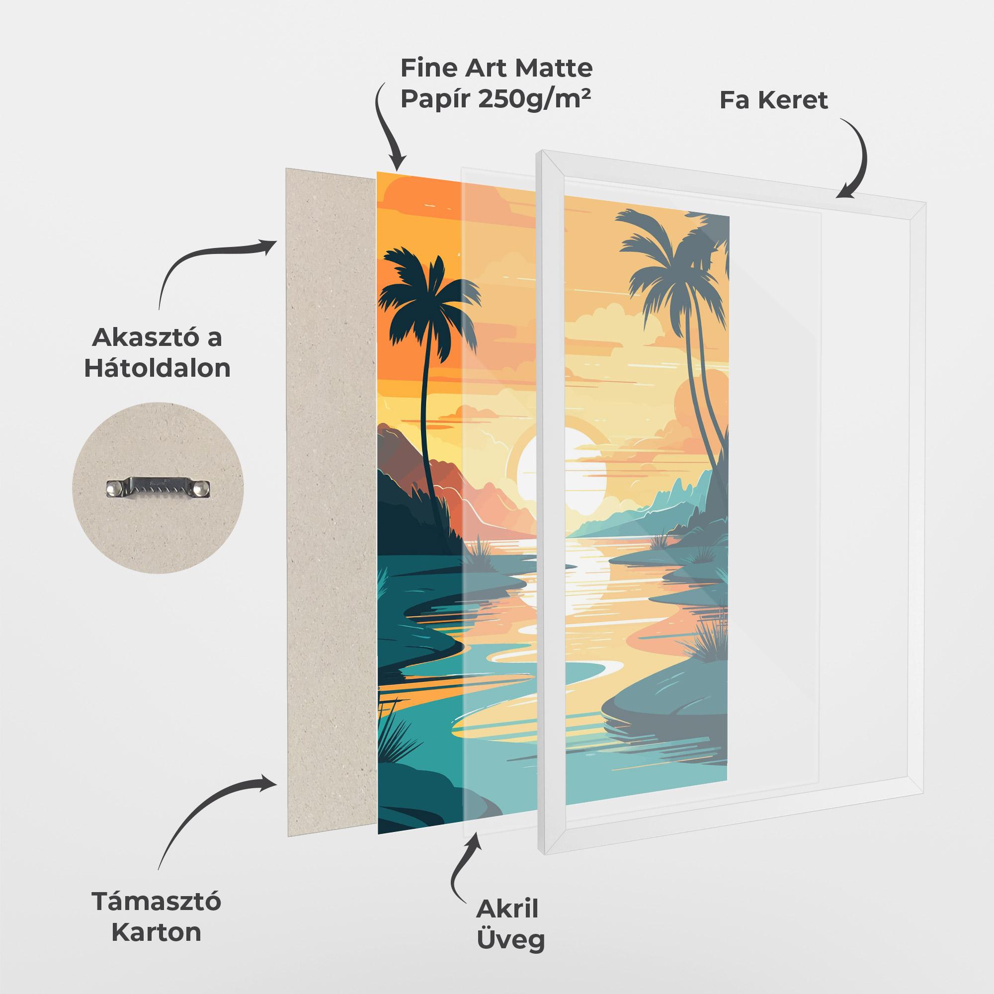 Keretezett Poszter Beach Water mockup 1