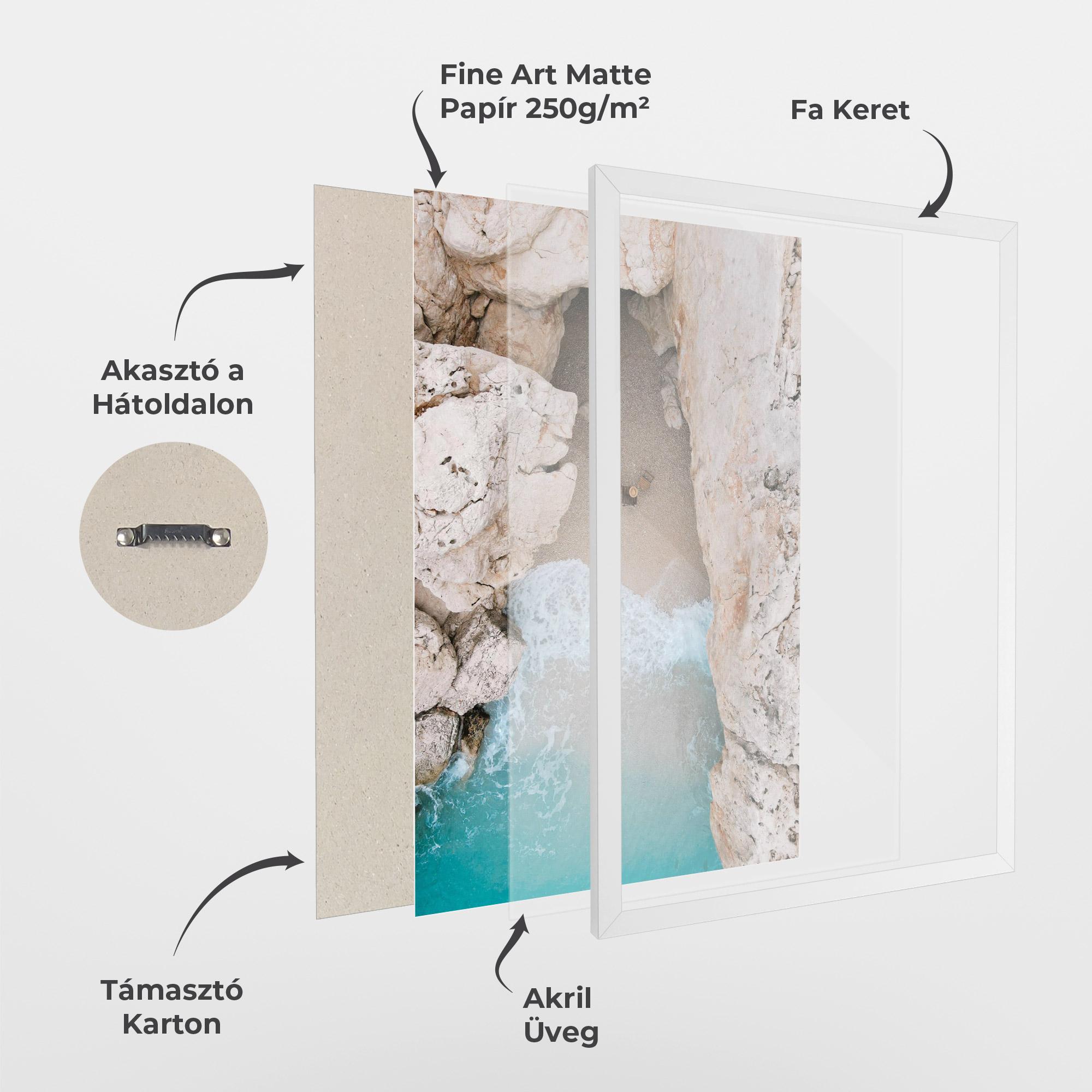 Keretezett Poszter Private White Cave mockup 1