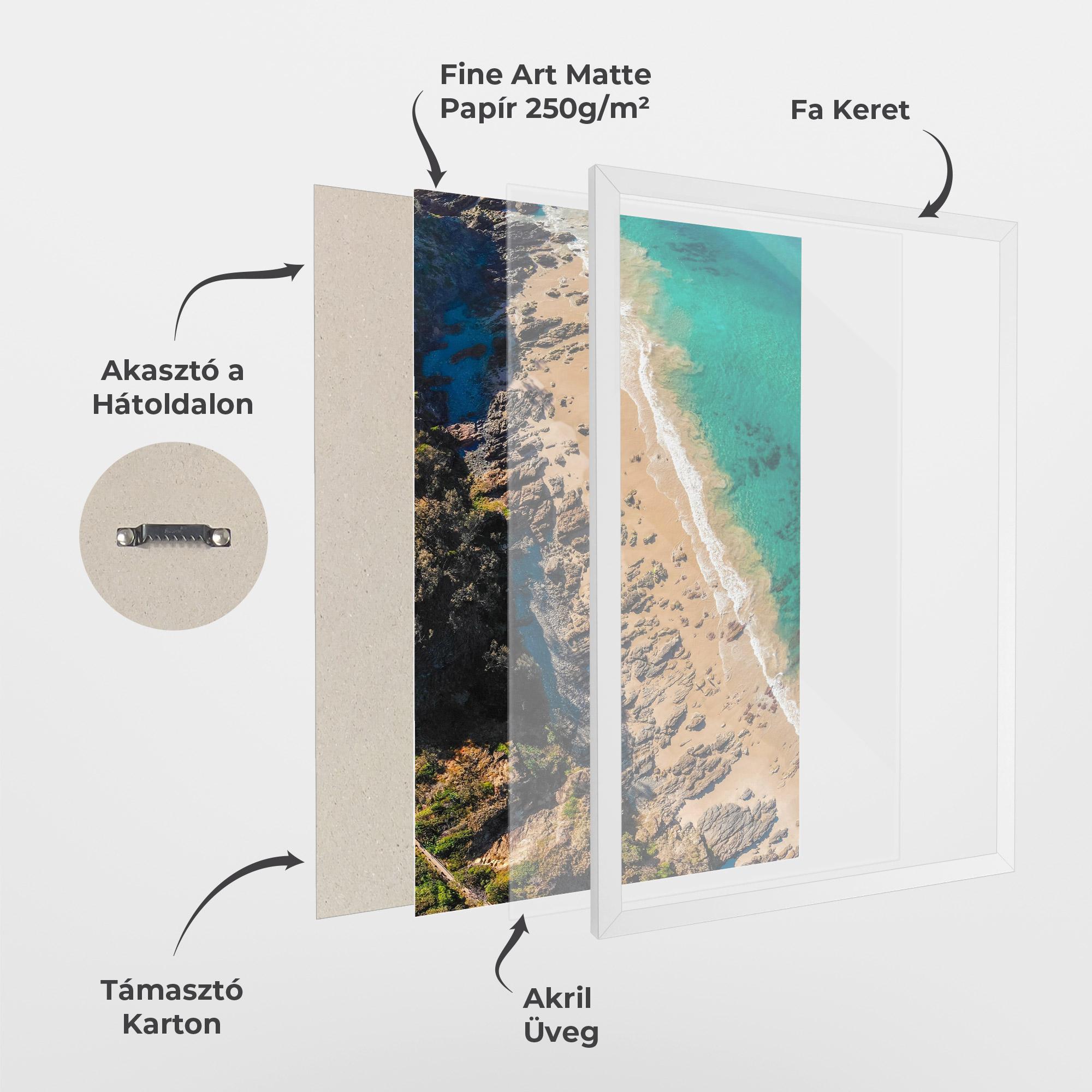 Keretezett Poszter Rocky Beach mockup 1