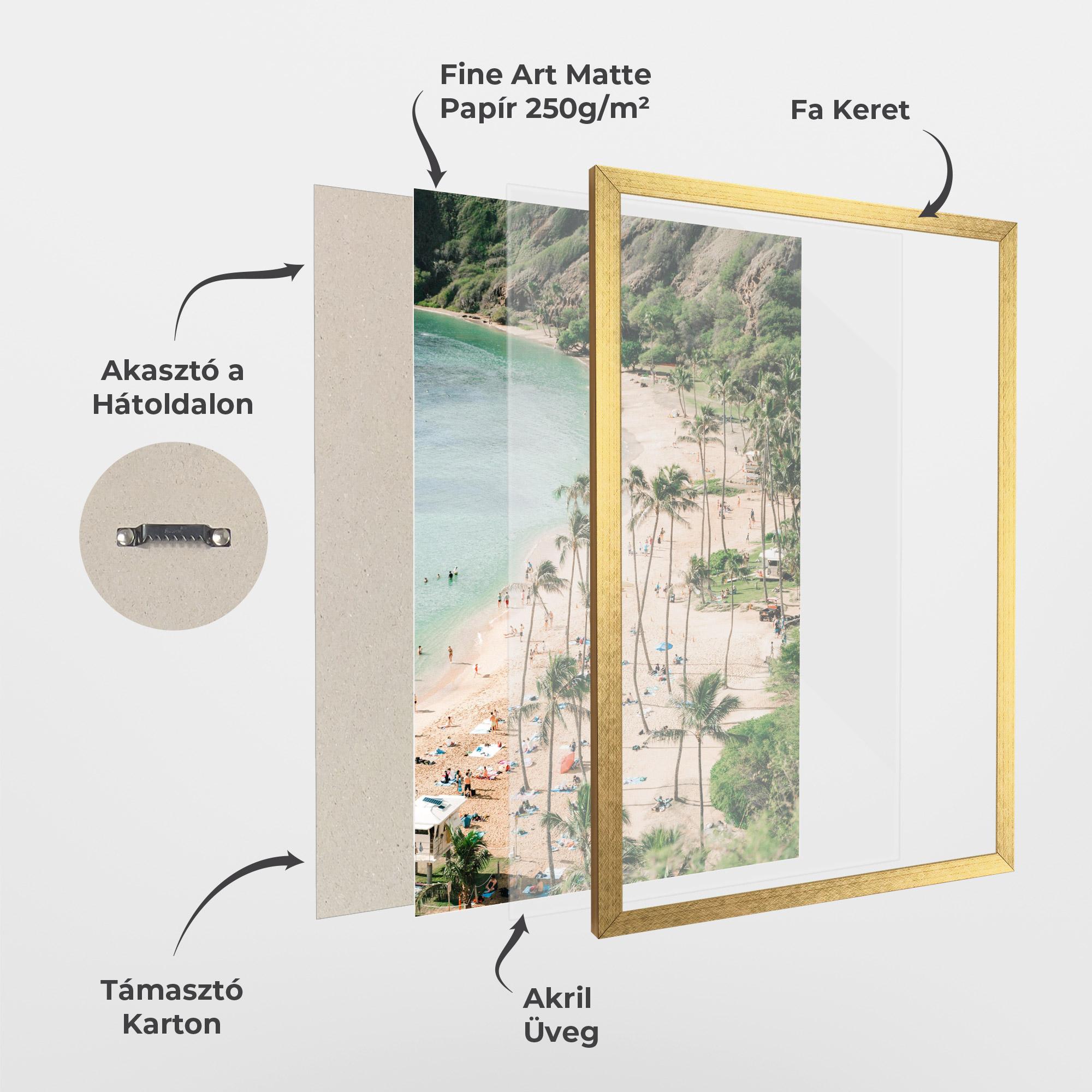 Keretezett Poszter Beach Day mockup 1