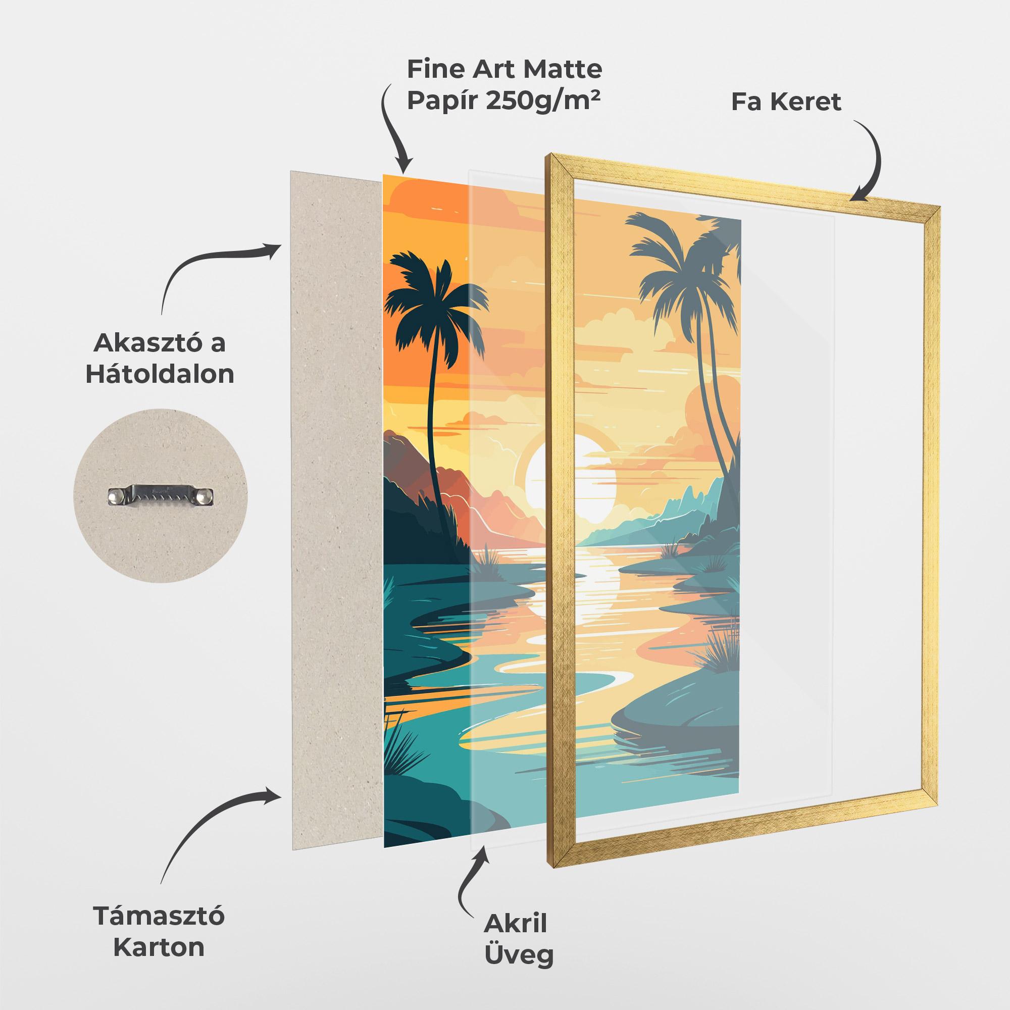 Keretezett Poszter Beach Water mockup 1