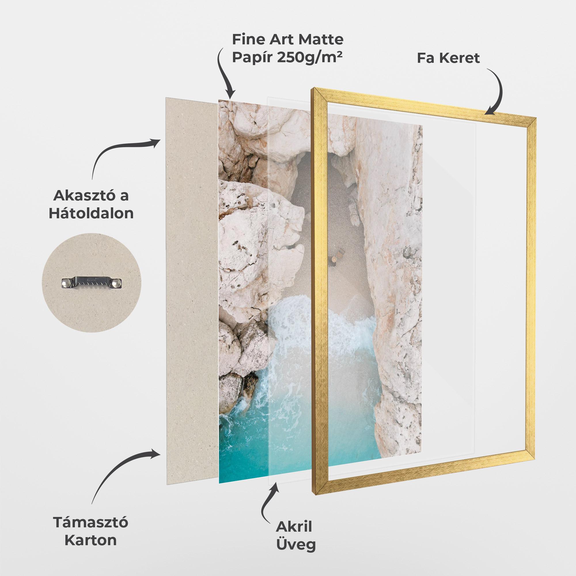 Keretezett Poszter Private White Cave mockup 1