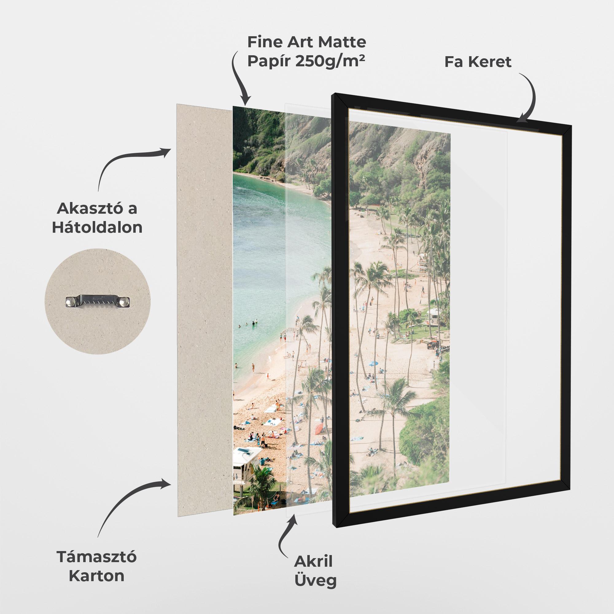 Keretezett Poszter Beach Day mockup 1