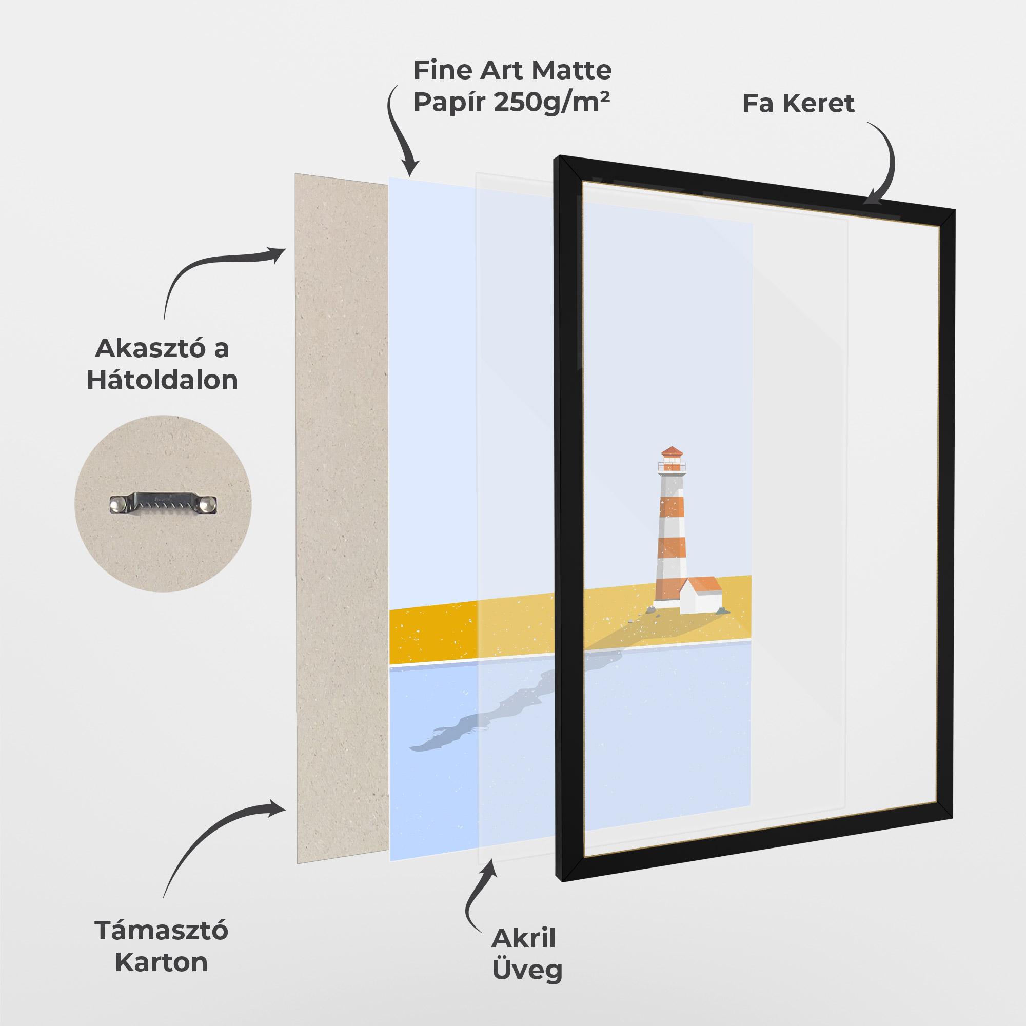 Keretezett Poszter Beach Tower mockup 1