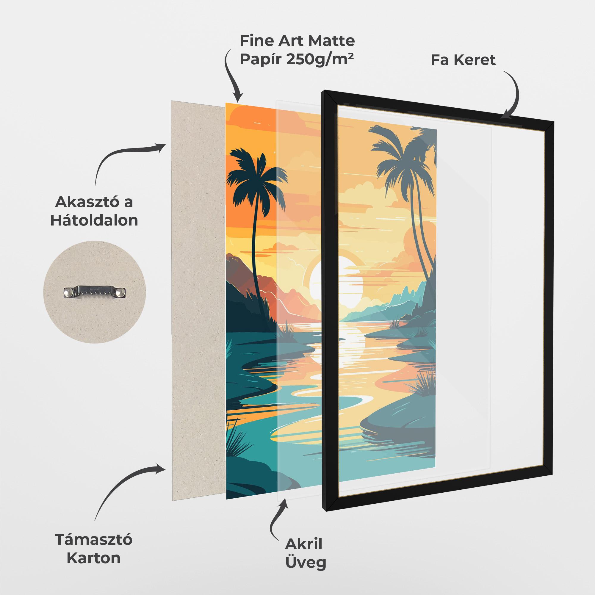 Keretezett Poszter Beach Water mockup 1