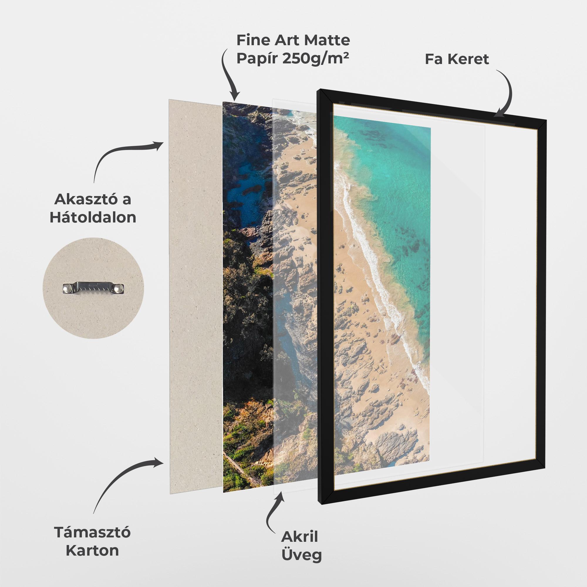 Keretezett Poszter Rocky Beach mockup 1