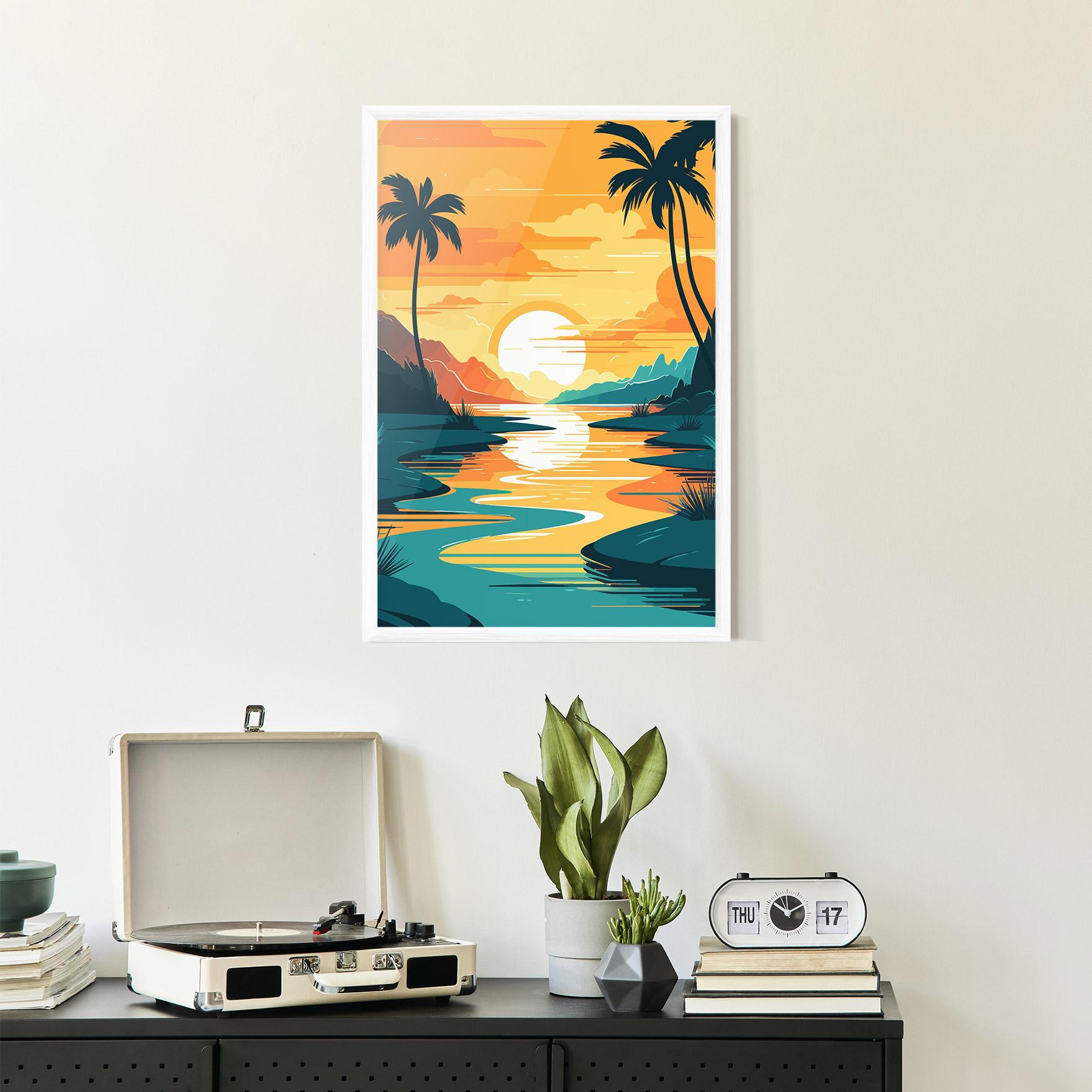 Keretezett Poszter Beach Water mockup 2