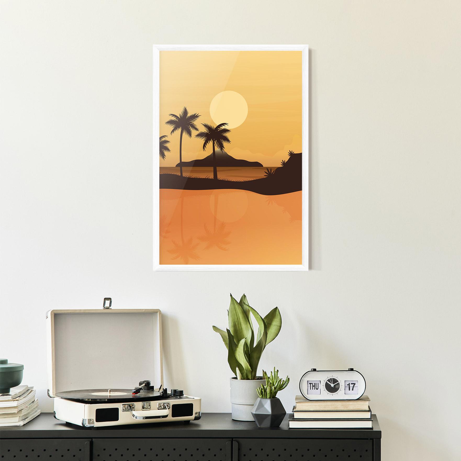 Keretezett Poszter Sunset Beach 02 mockup 2