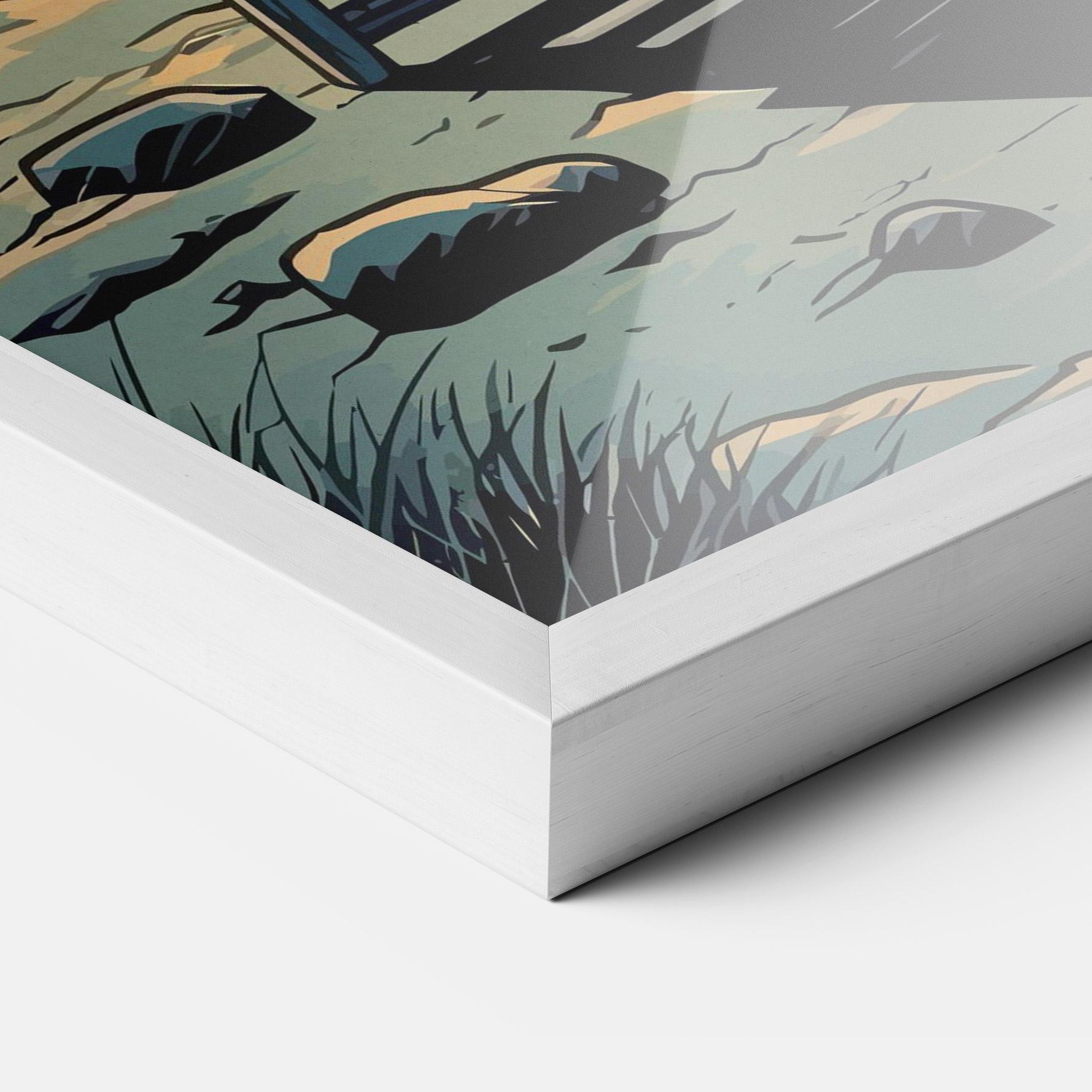 Keretezett Poszter Beach Nice View mockup 3