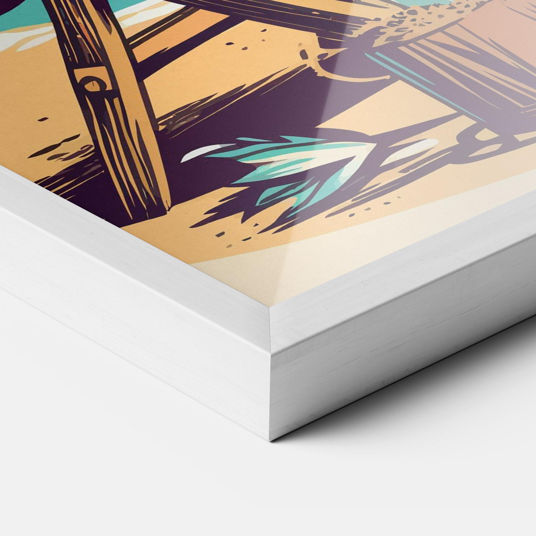 Keretezett Poszter Beach Relax mockup 3