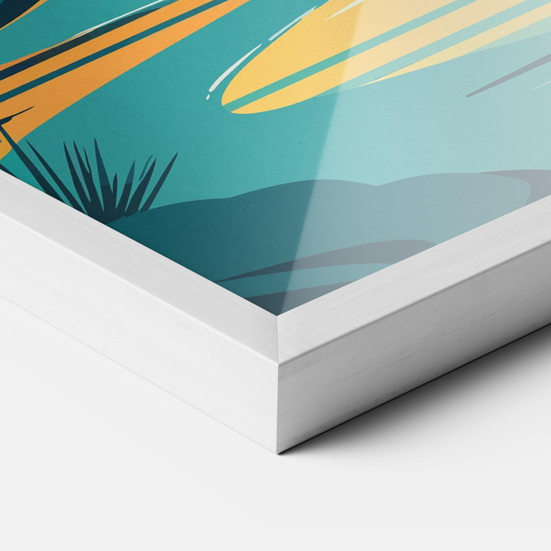 Keretezett Poszter Beach Water mockup 3