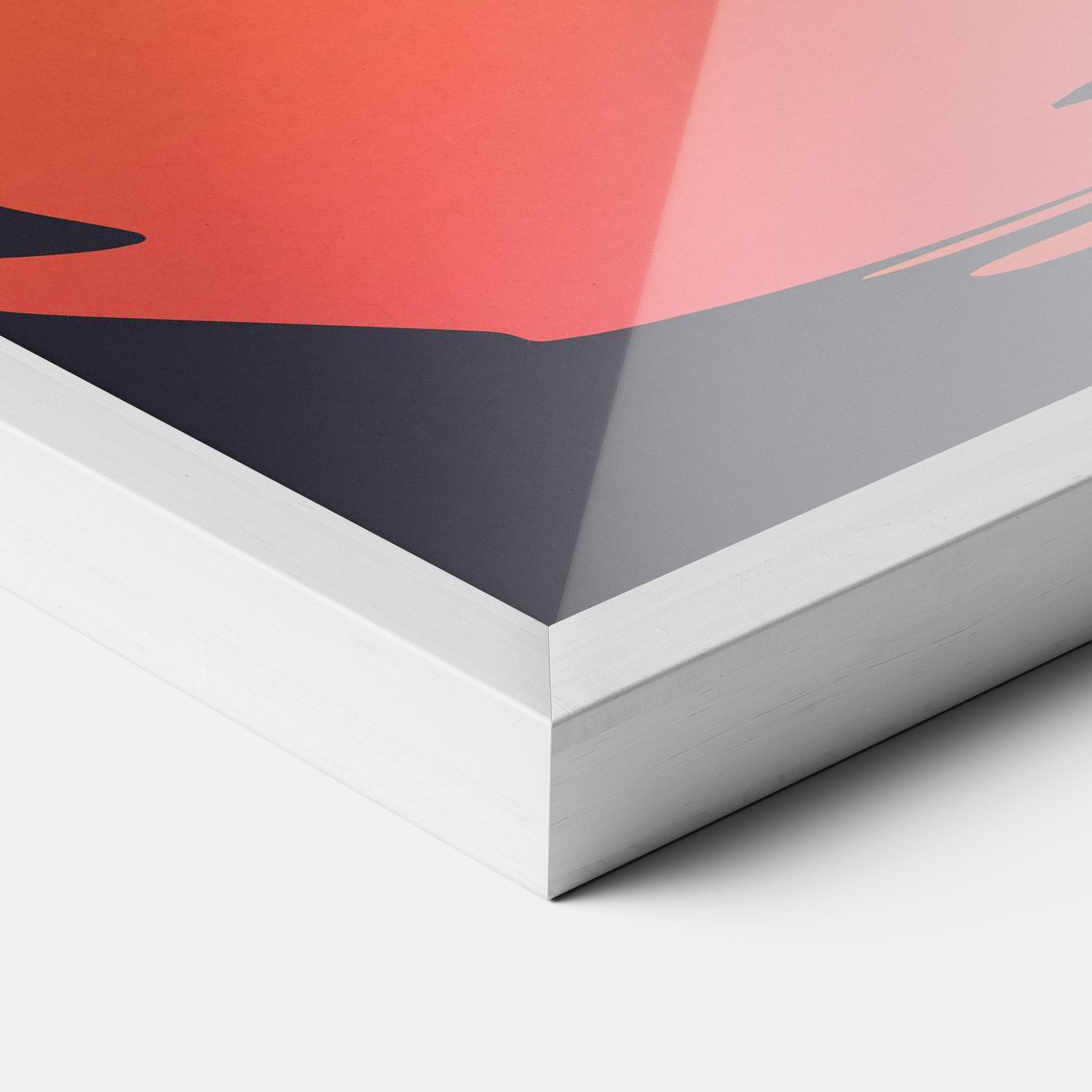 Keretezett Poszter Orange Surfer Art mockup 3