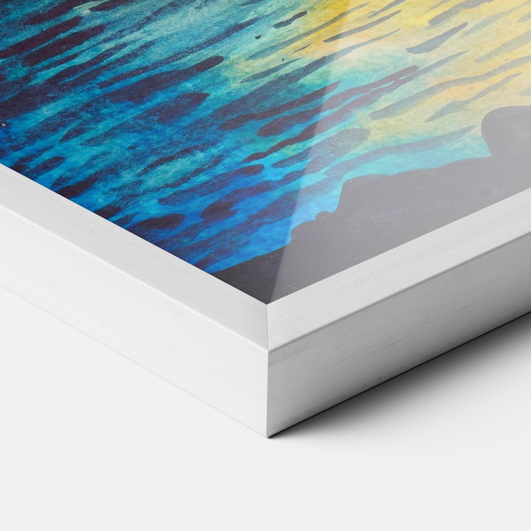 Keretezett Poszter Sunset Watercolor Tree mockup 3