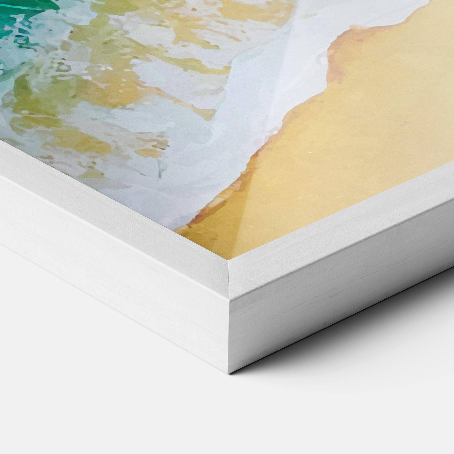 Keretezett Poszter Yellow Beach Painting mockup 3