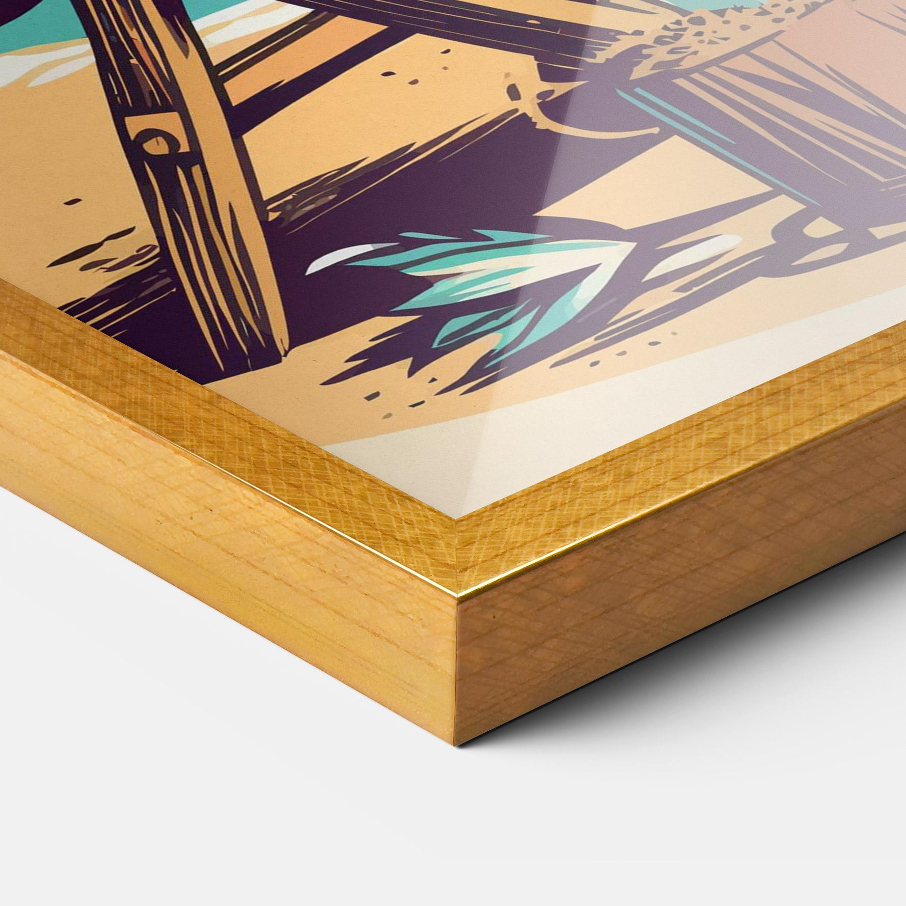 Keretezett Poszter Beach Relax mockup 3