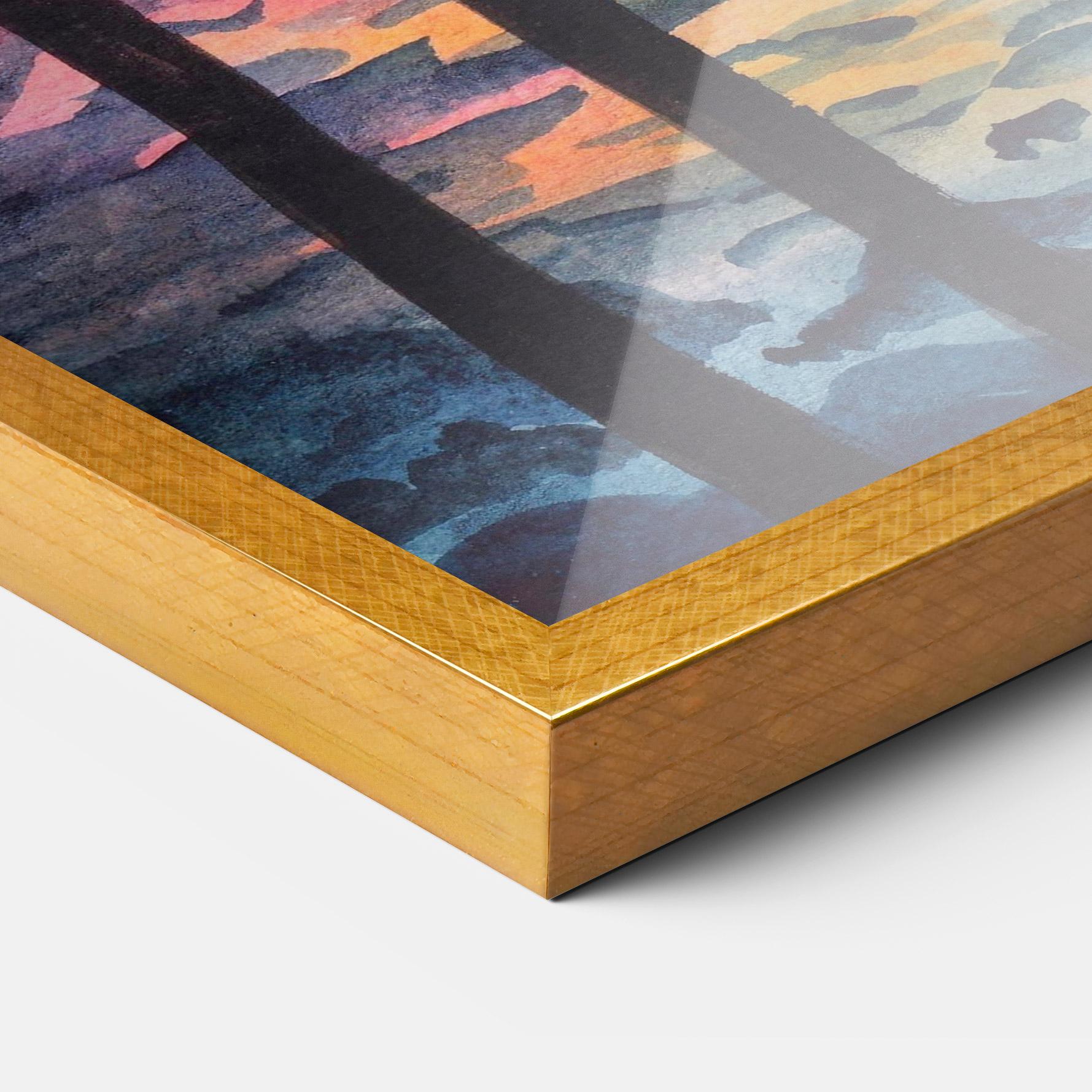 Keretezett Poszter Sunset Tree Beach mockup 3