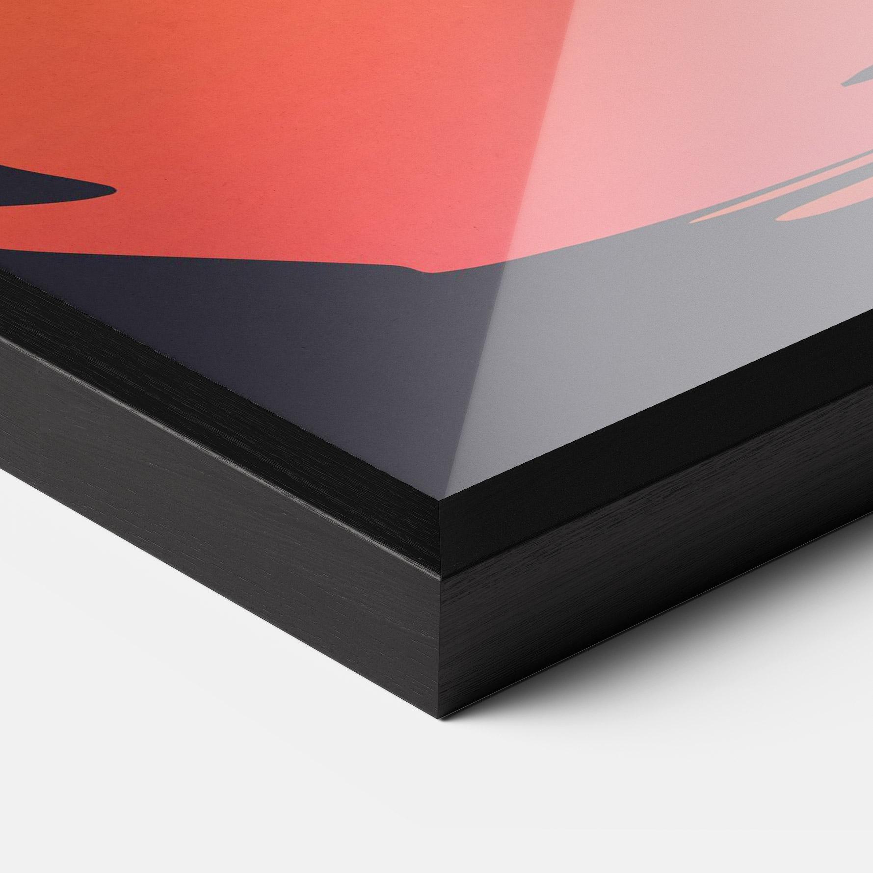 Keretezett Poszter Orange Surfer Art mockup 3