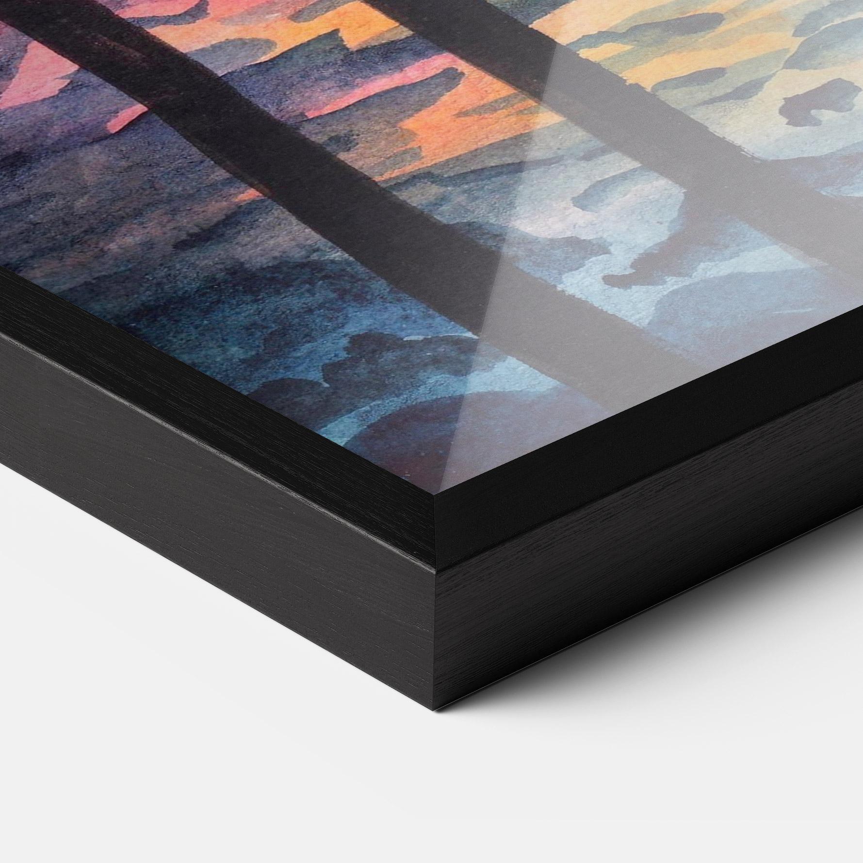 Keretezett Poszter Sunset Tree Beach mockup 3