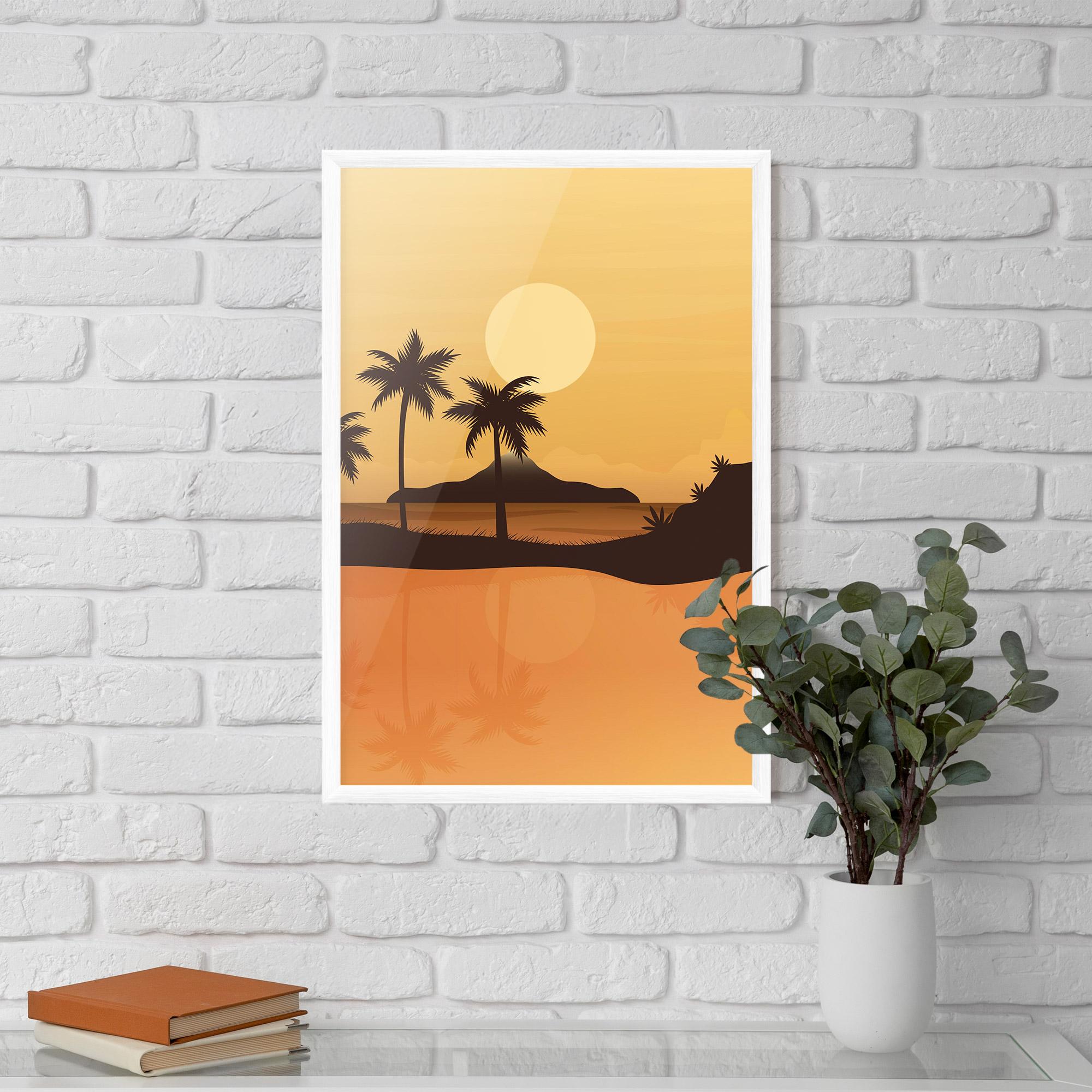 Keretezett Poszter Sunset Beach 02 mockup 5
