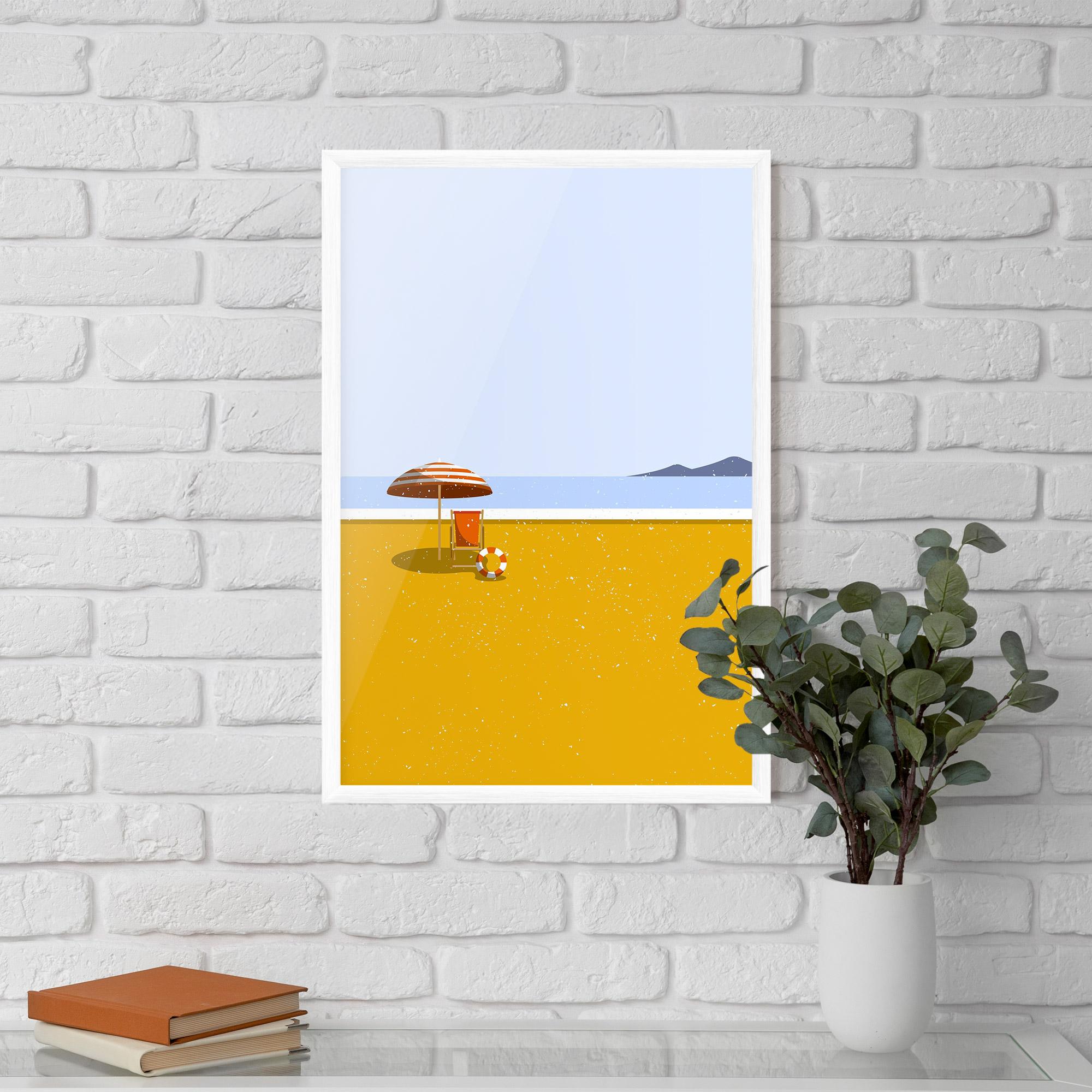 Keretezett Poszter Yellow Beach mockup 5