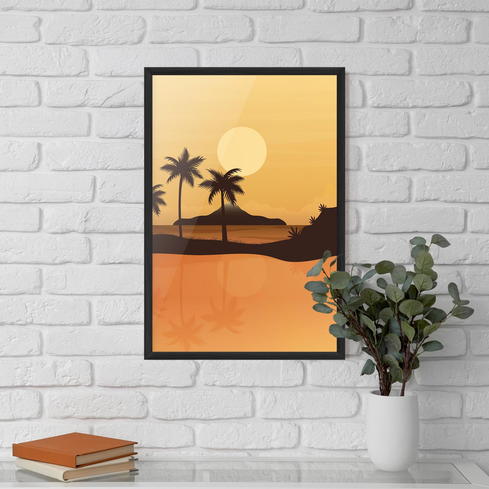 Keretezett Poszter Sunset Beach 02 mockup 5