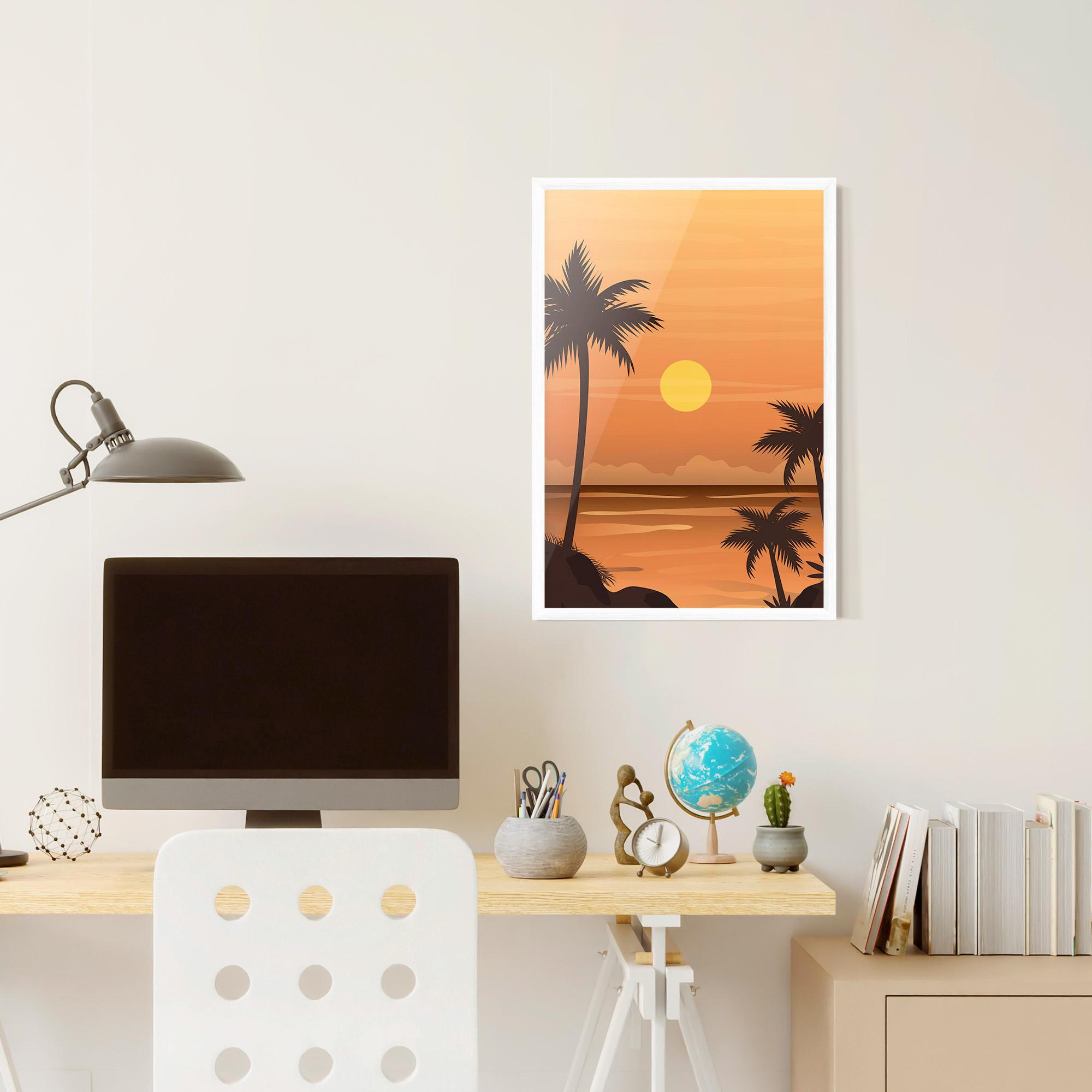 Keretezett Poszter Sunset Beach 01 mockup 6