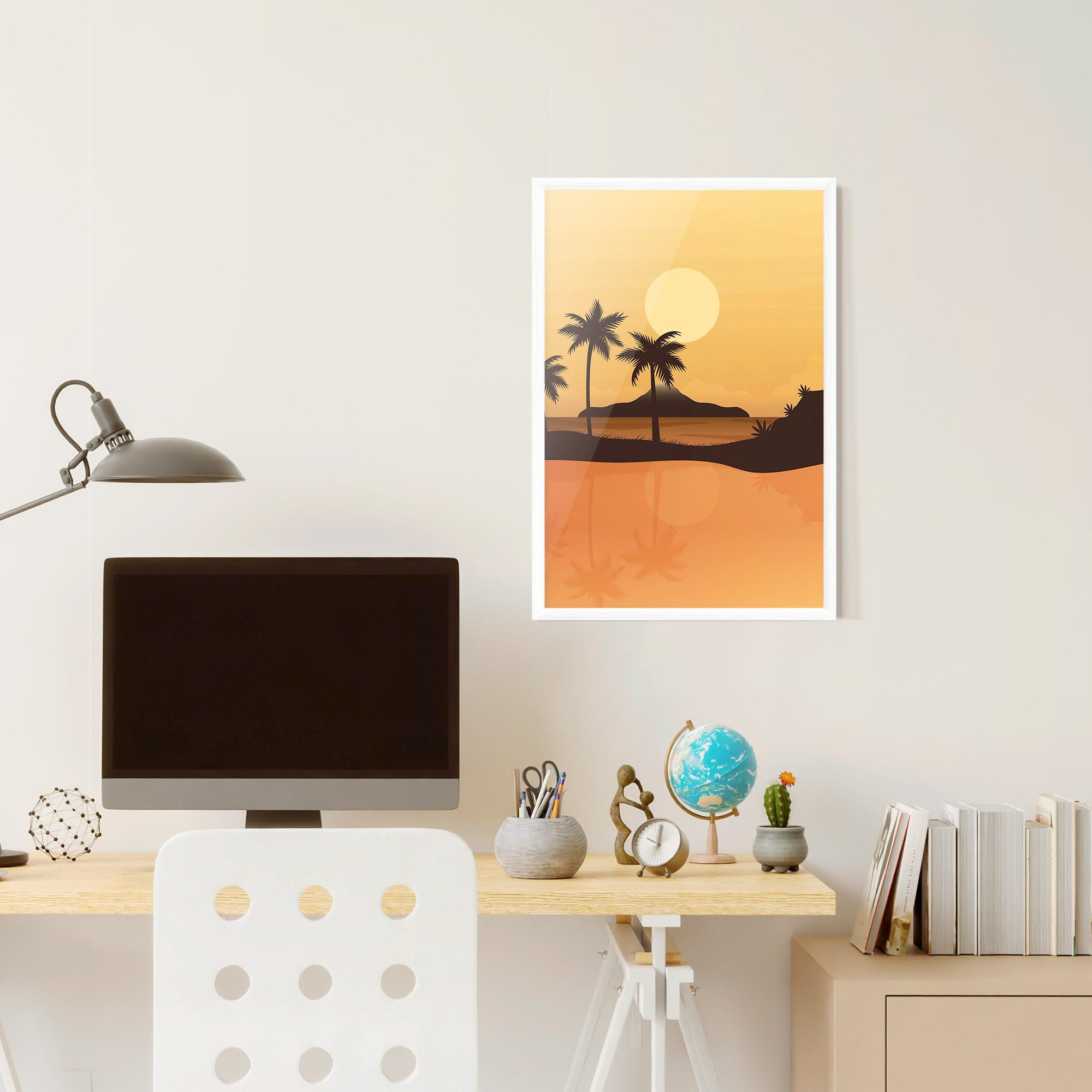 Keretezett Poszter Sunset Beach 02 mockup 6