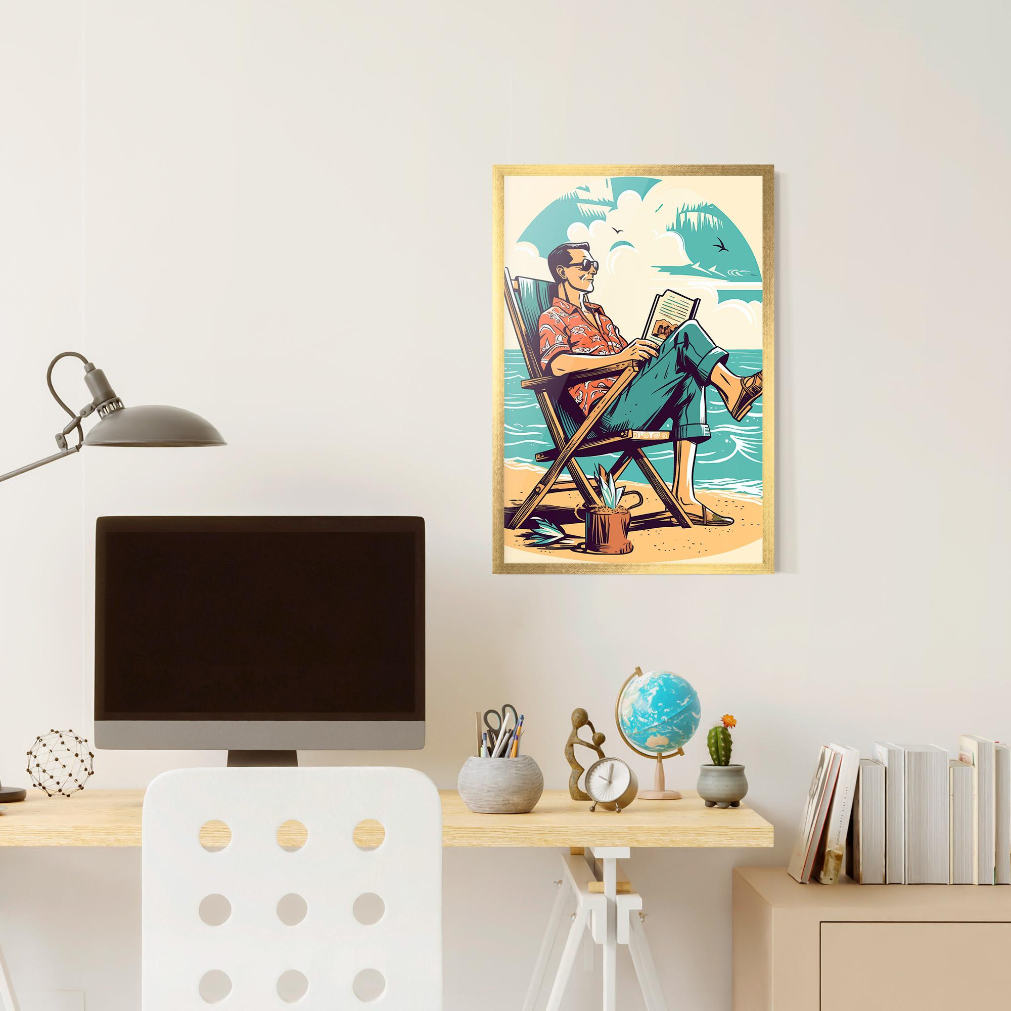 Keretezett Poszter Beach Relax mockup 6