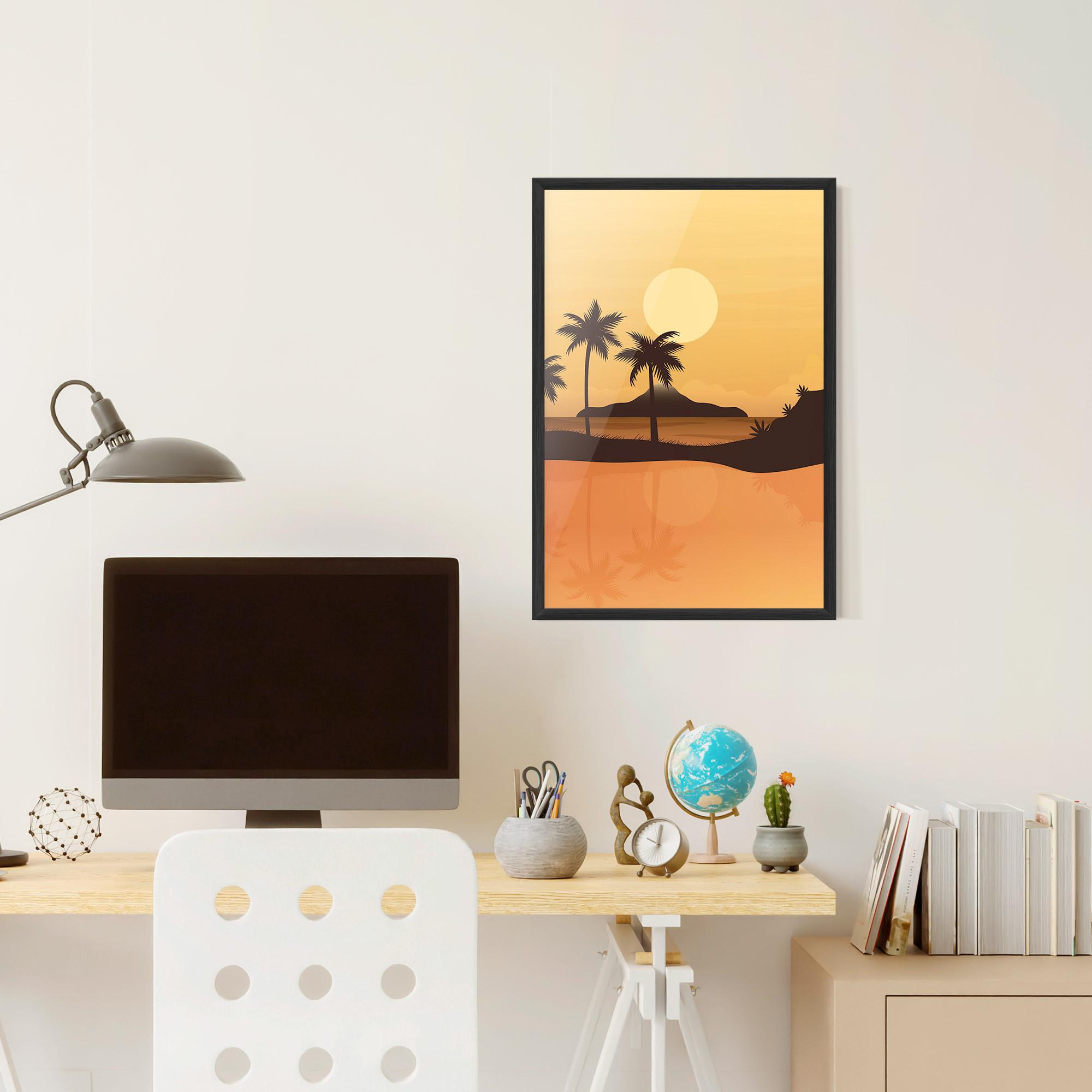 Keretezett Poszter Sunset Beach 02 mockup 6