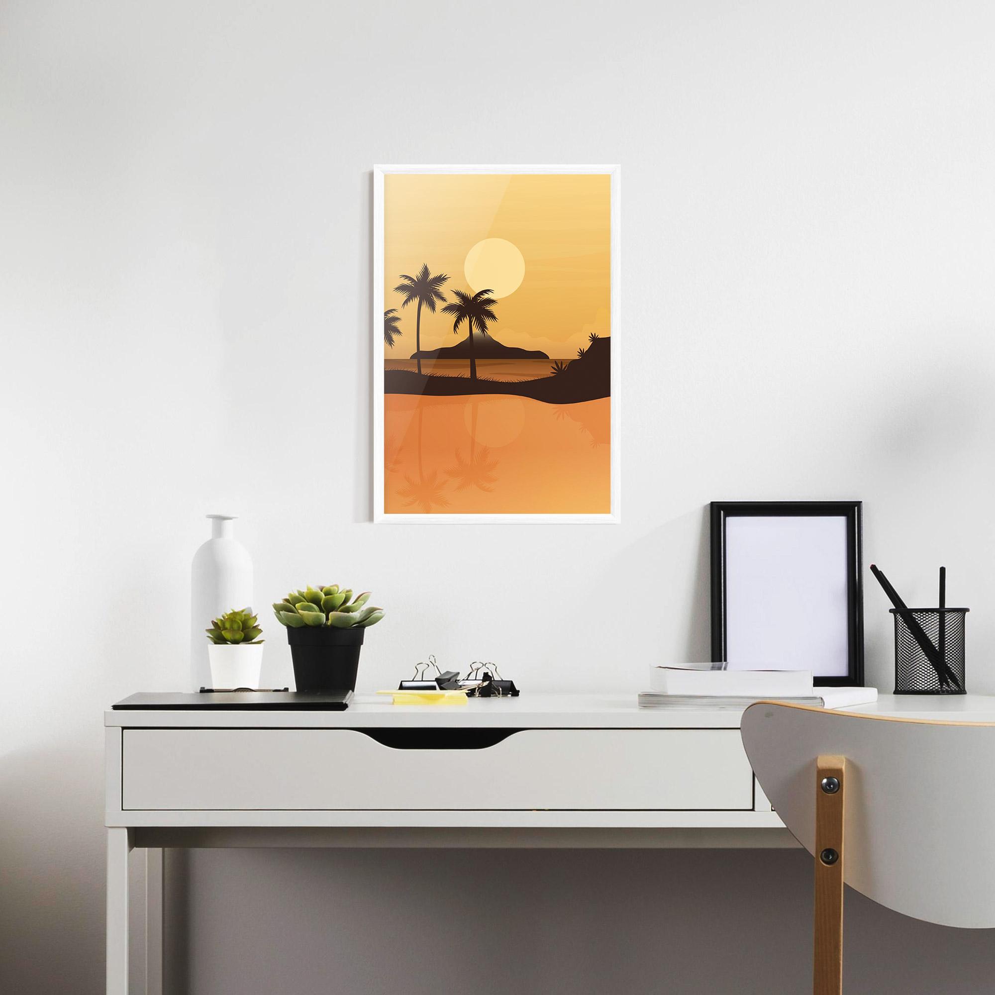 Keretezett Poszter Sunset Beach 02 mockup 7