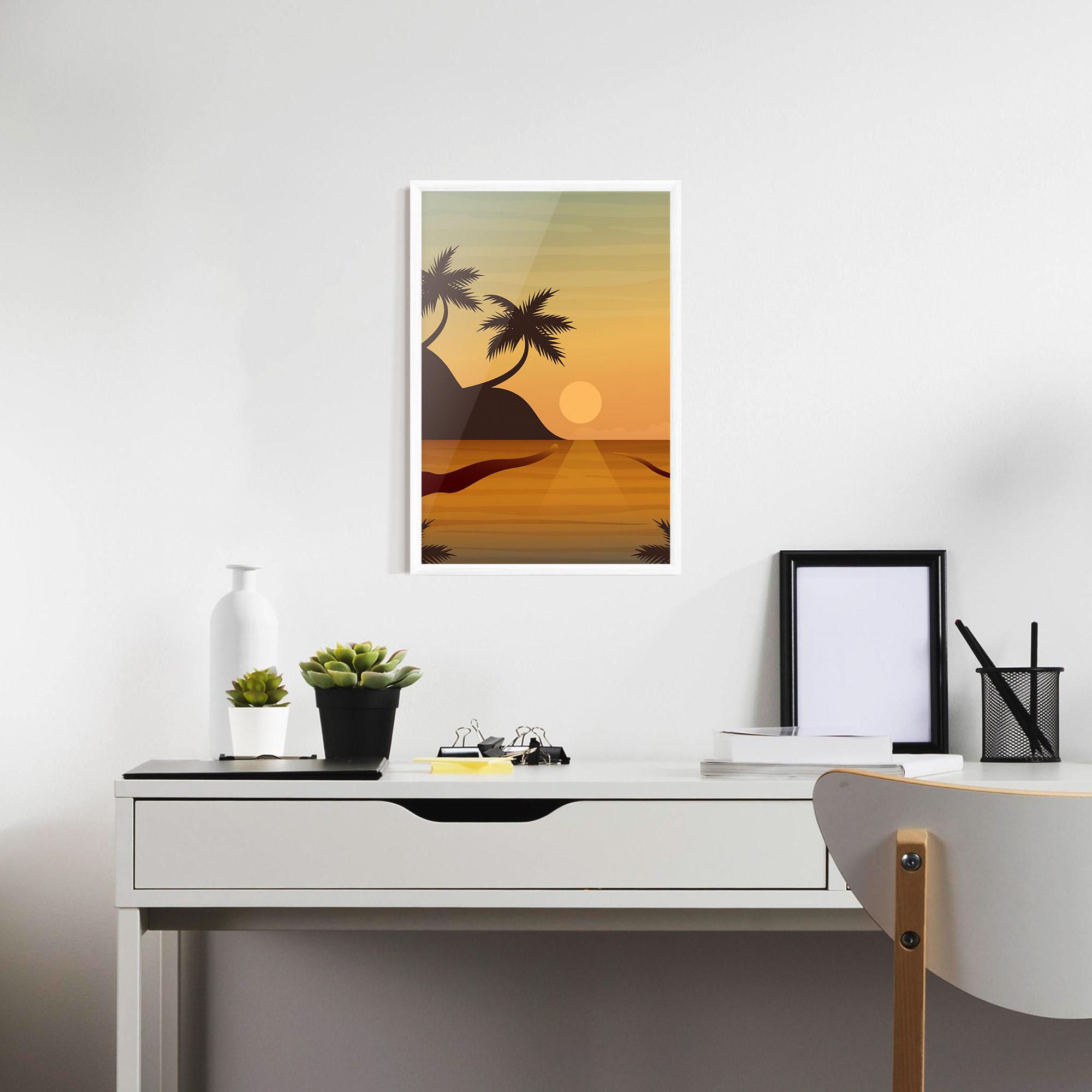 Keretezett Poszter Sunset Beach 03 mockup 7