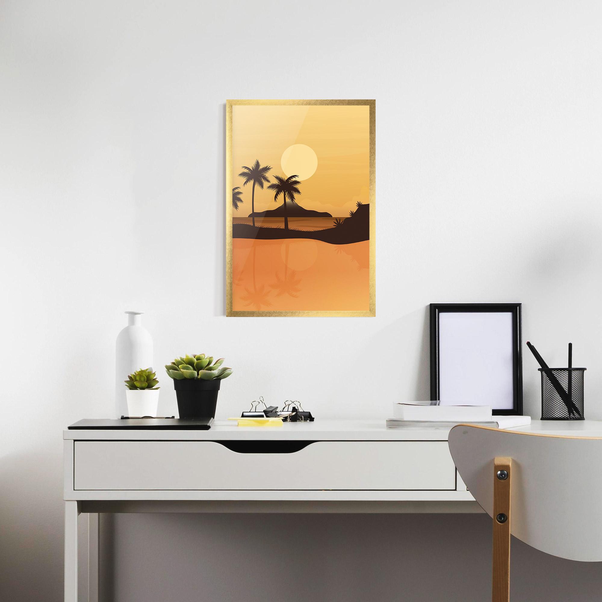 Keretezett Poszter Sunset Beach 02 mockup 7