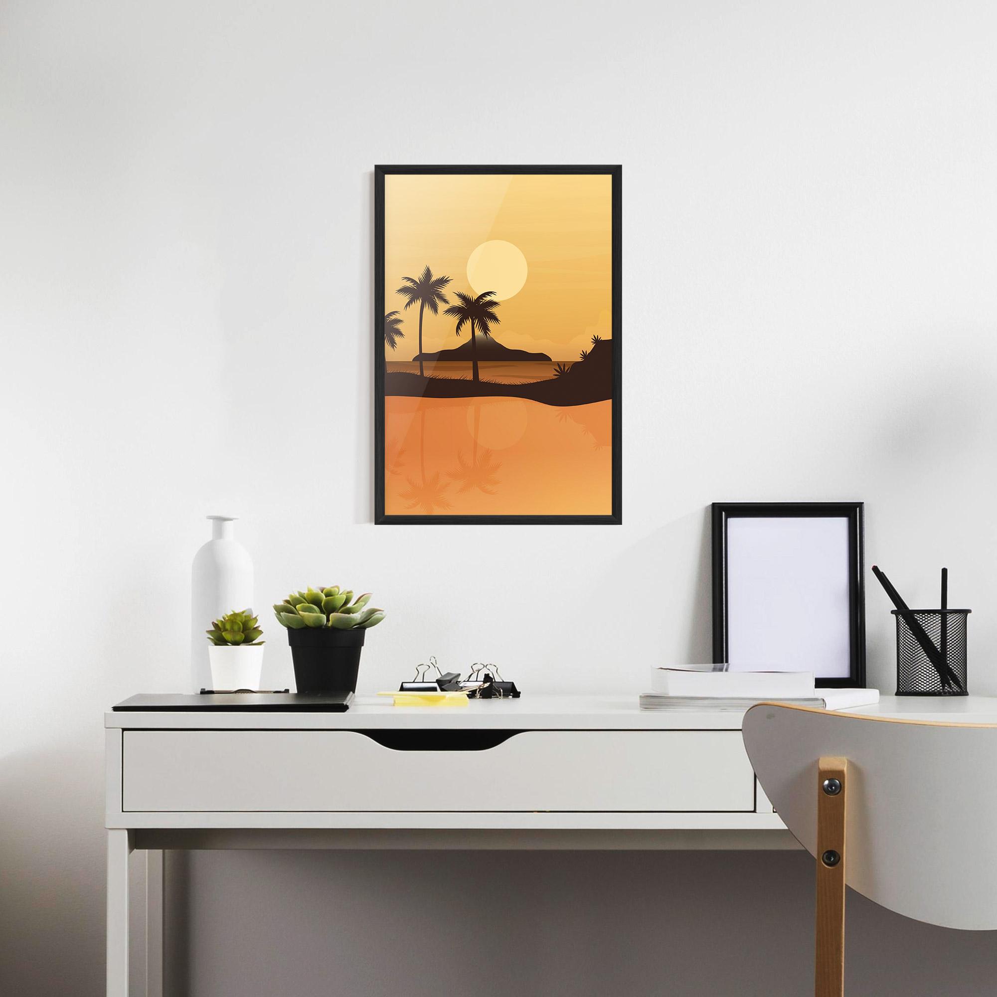 Keretezett Poszter Sunset Beach 02 mockup 7