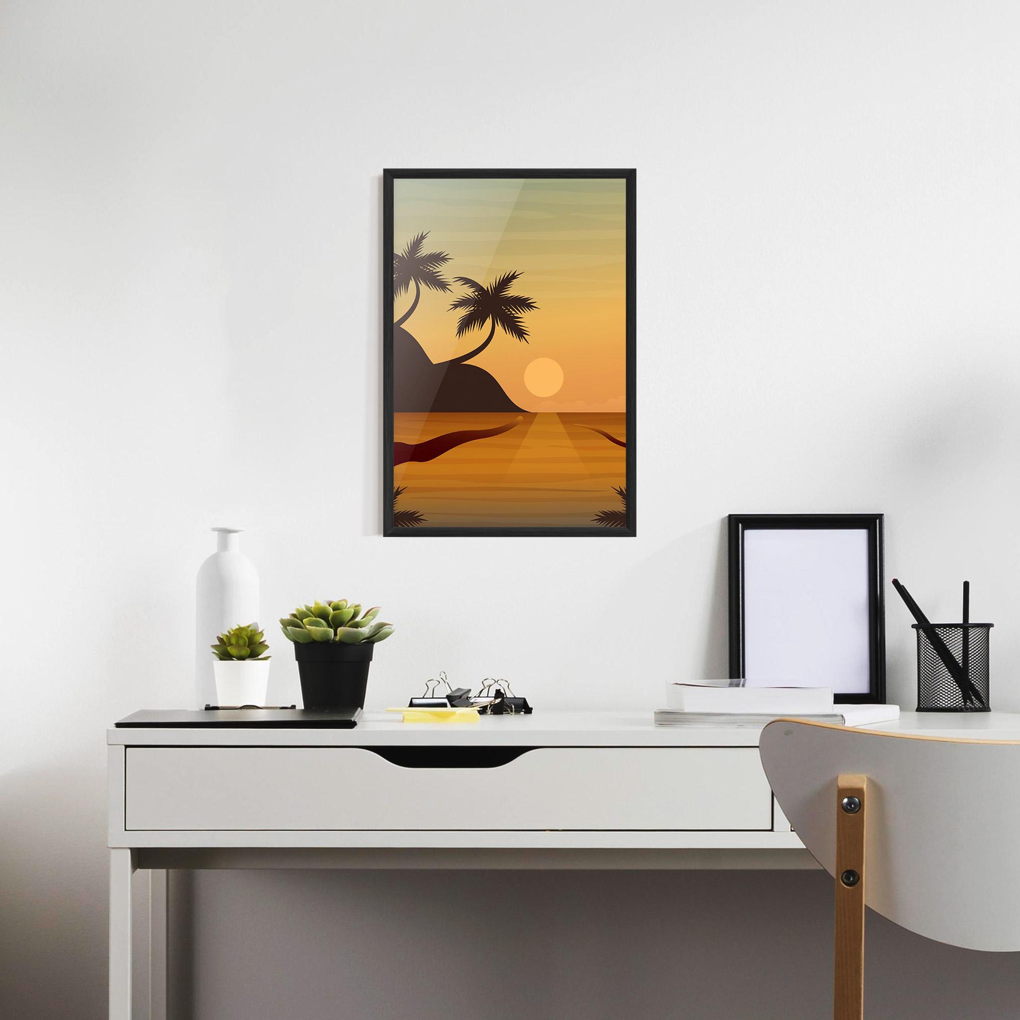 Keretezett Poszter Sunset Beach 03 mockup 7
