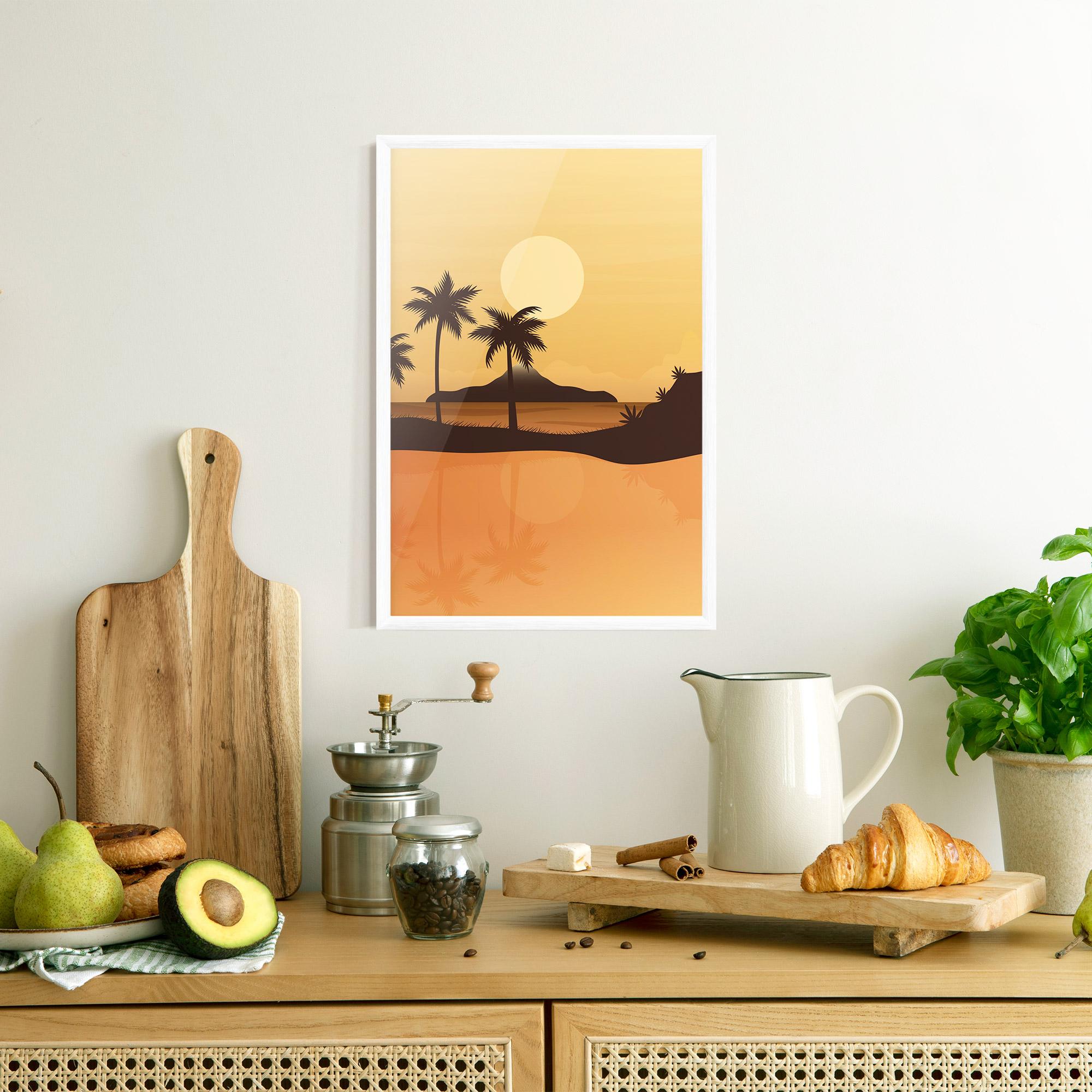 Keretezett Poszter Sunset Beach 02 mockup 8