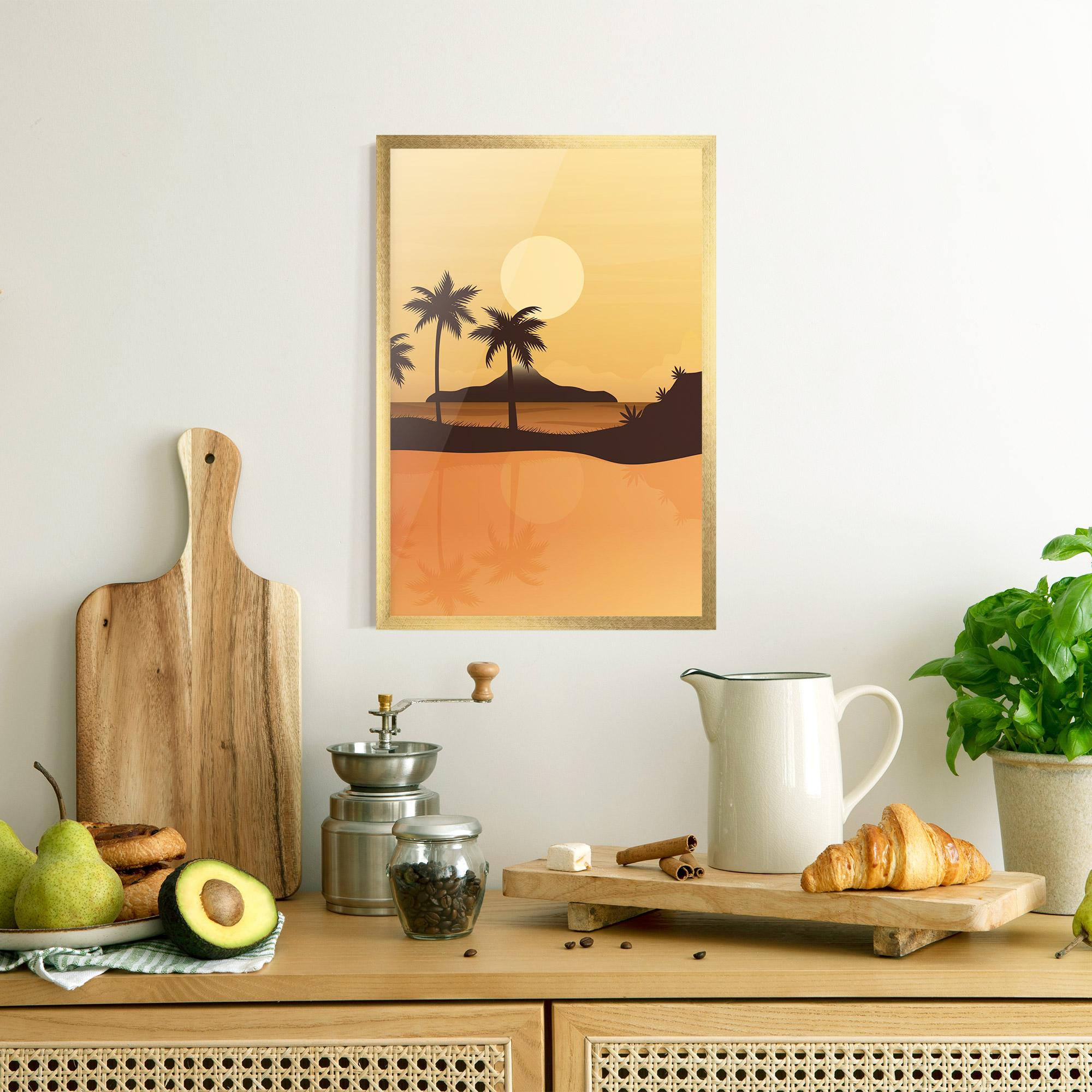 Keretezett Poszter Sunset Beach 02 mockup 8
