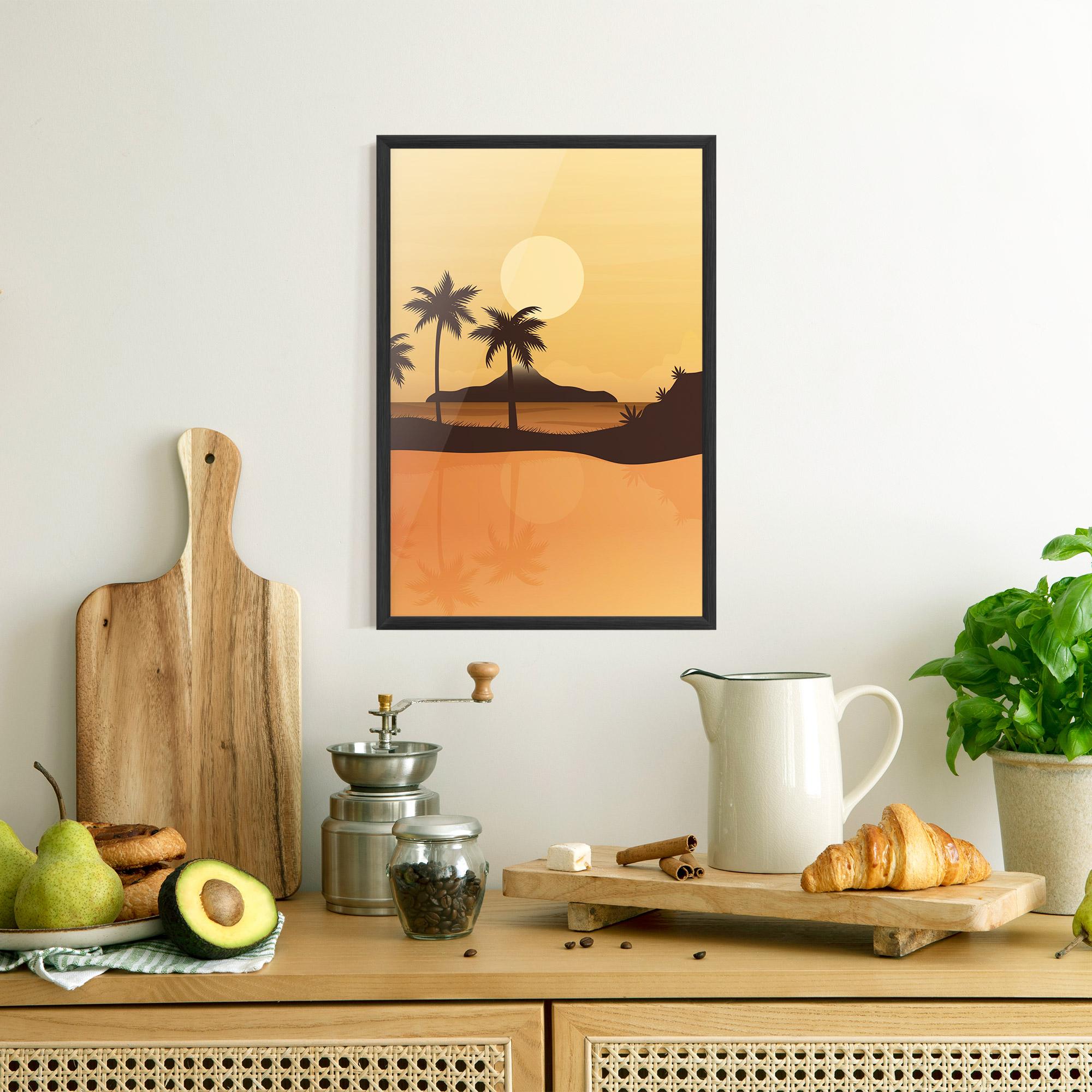 Keretezett Poszter Sunset Beach 02 mockup 8